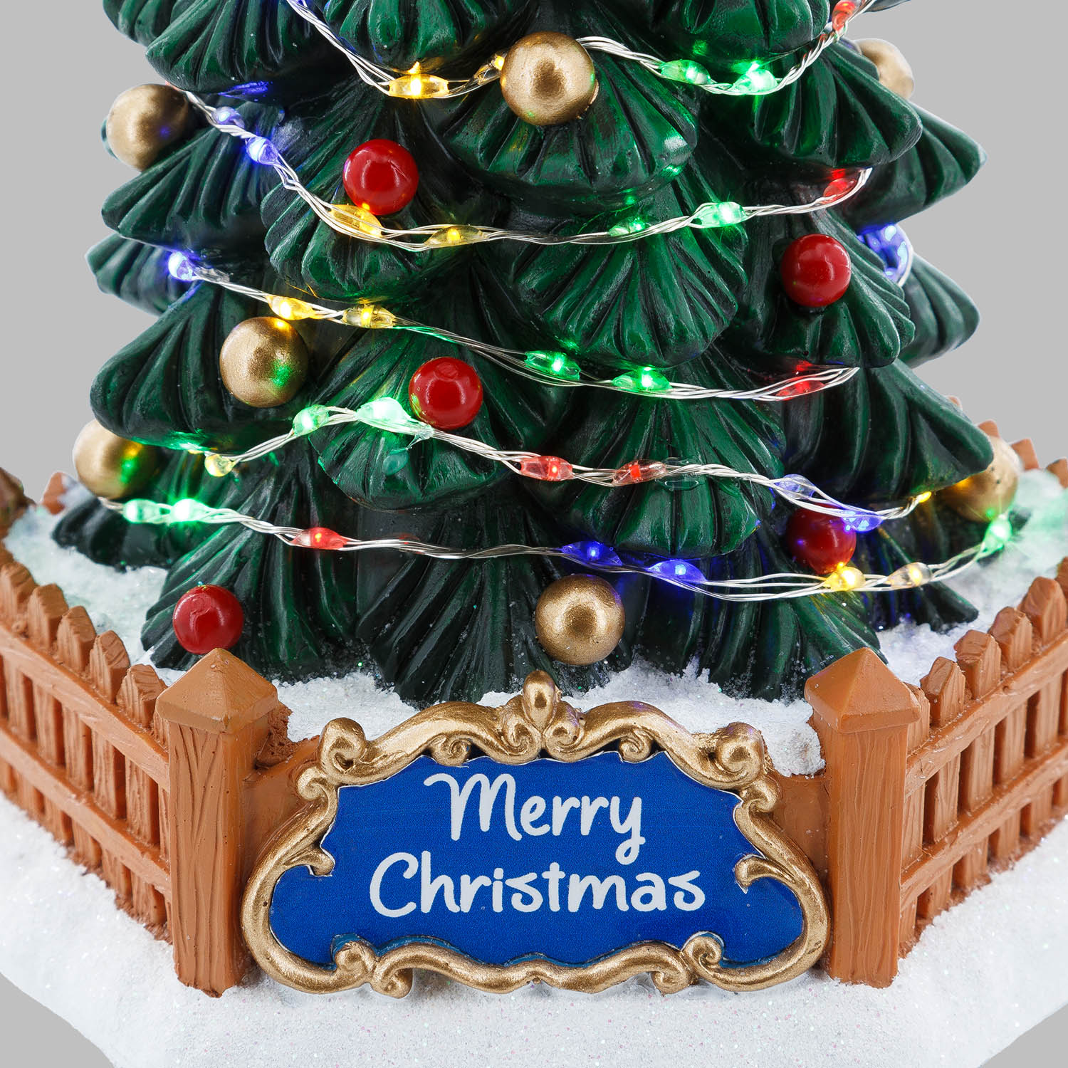 Villaggio di Natale, Albero Natale Microled, h 30 cm, musiche natalizie 8