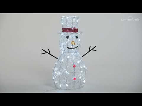 Schneemann weiches Akryl, 70 cm, 160 LEDs kaltweiß 2 Schneemann weiches Akryl, 70 cm, 160 LEDs kaltweiß 2