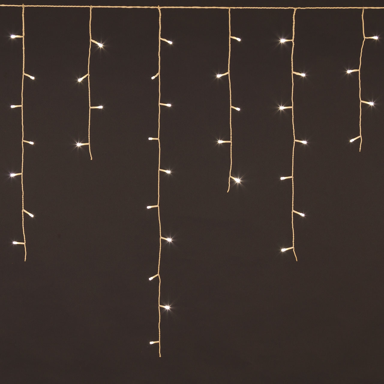 LED-Eiszapfen-Lichterkette 5 x h 1 m, 182 Leds warmweiß 7 LED-Eiszapfen-Lichterkette 5 x h 1 m, 182 Leds warmweiß 7