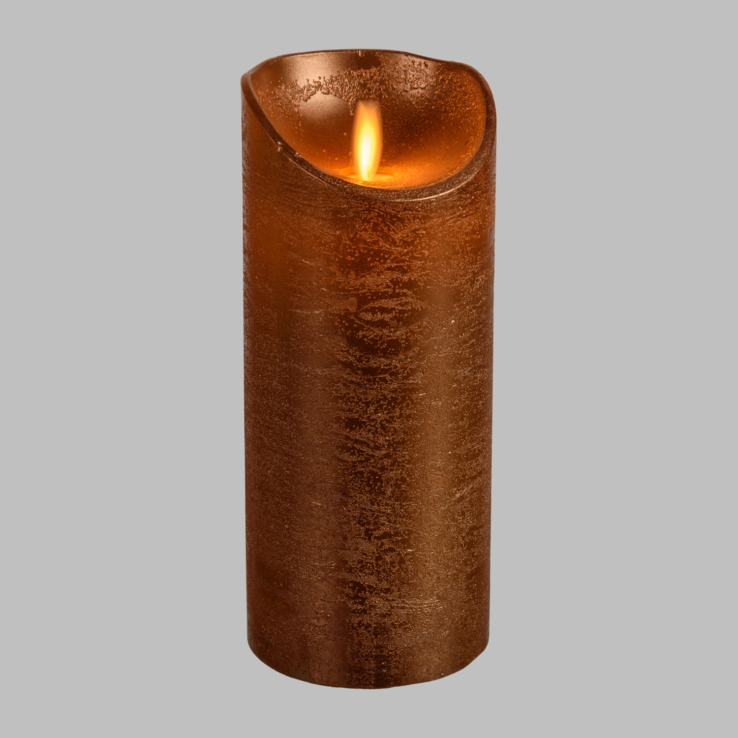 Coppery rough wax Candle, h 18 cm 4 Coppery rough wax Candle, h 18 cm 4