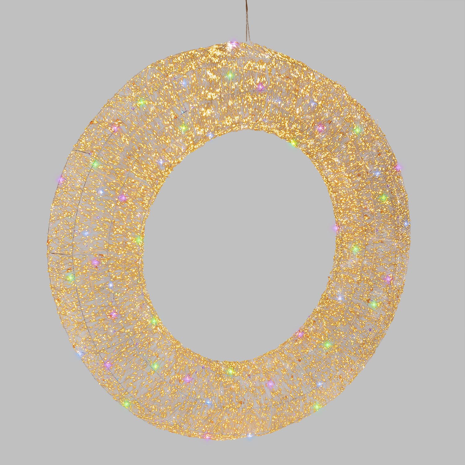 Corona Bianca 3D Ø 110 cm, microled bianco caldo e RGB, uso interno 7