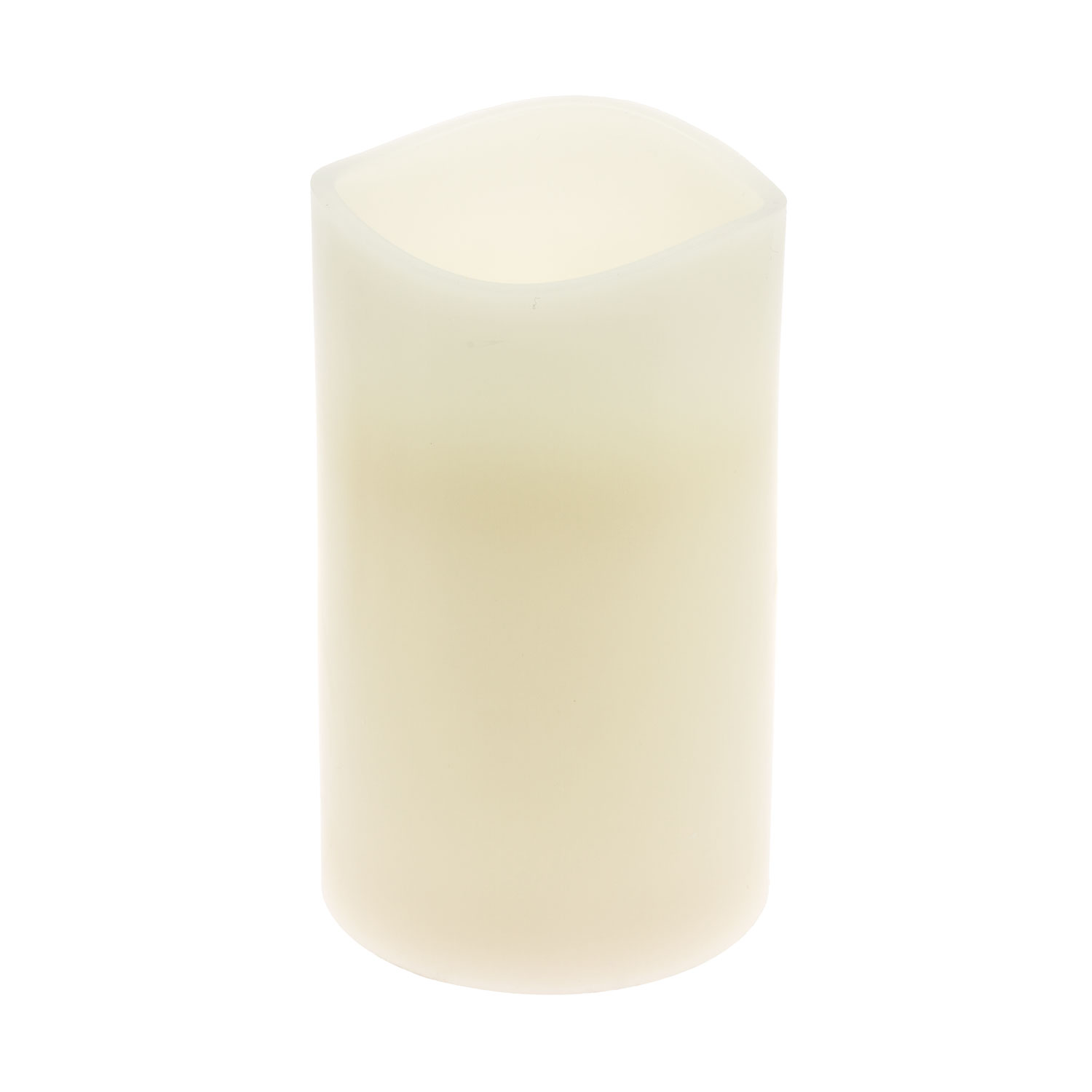 Rustic Pillar Candle, ivory wax, h 25 cm, warm white LED 5 Rustic Pillar Candle, ivory wax, h 25 cm, warm white LED 5