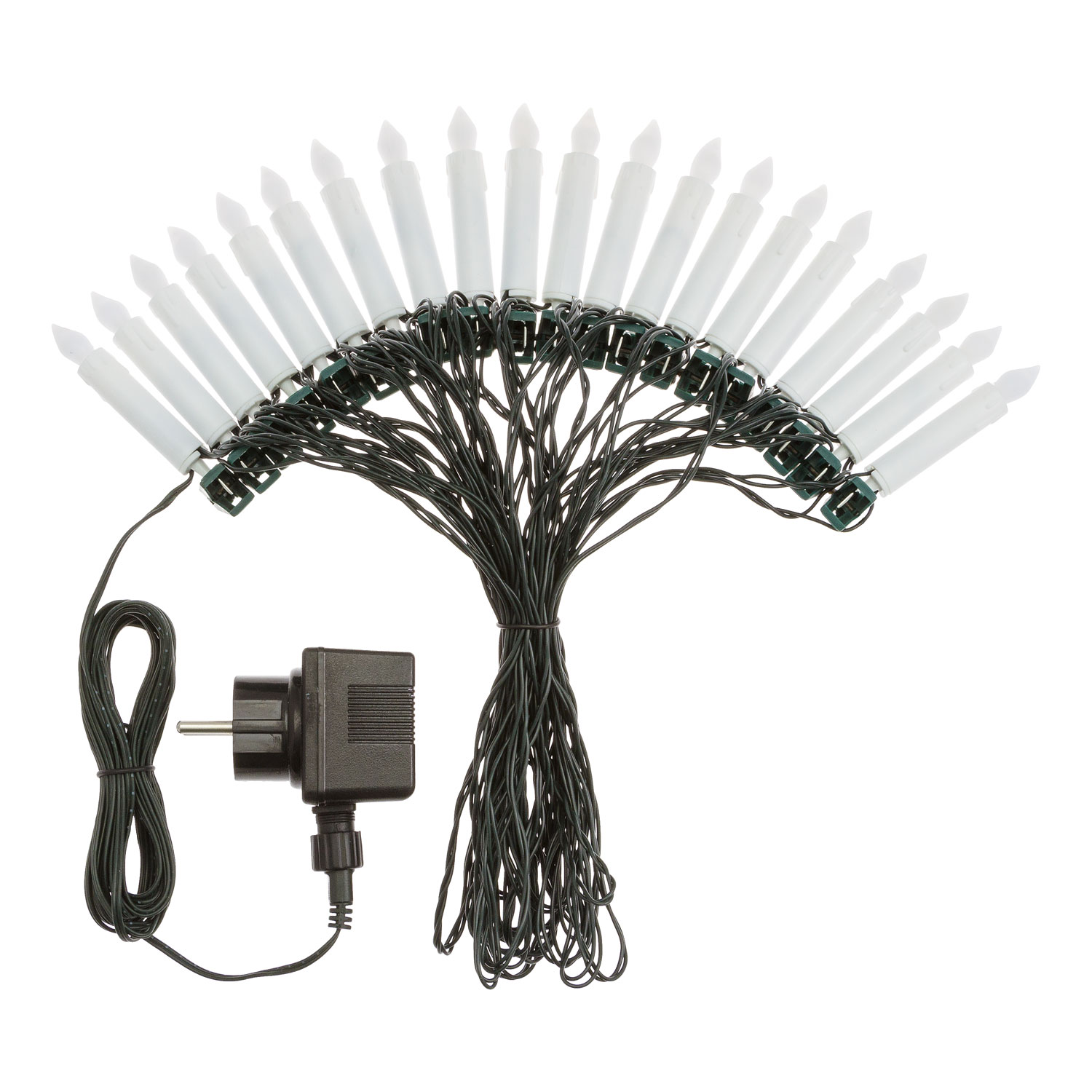 Catena di 20 candeline led per albero, bianco caldo 3 Catena di 20 candeline led per albero, bianco caldo 3