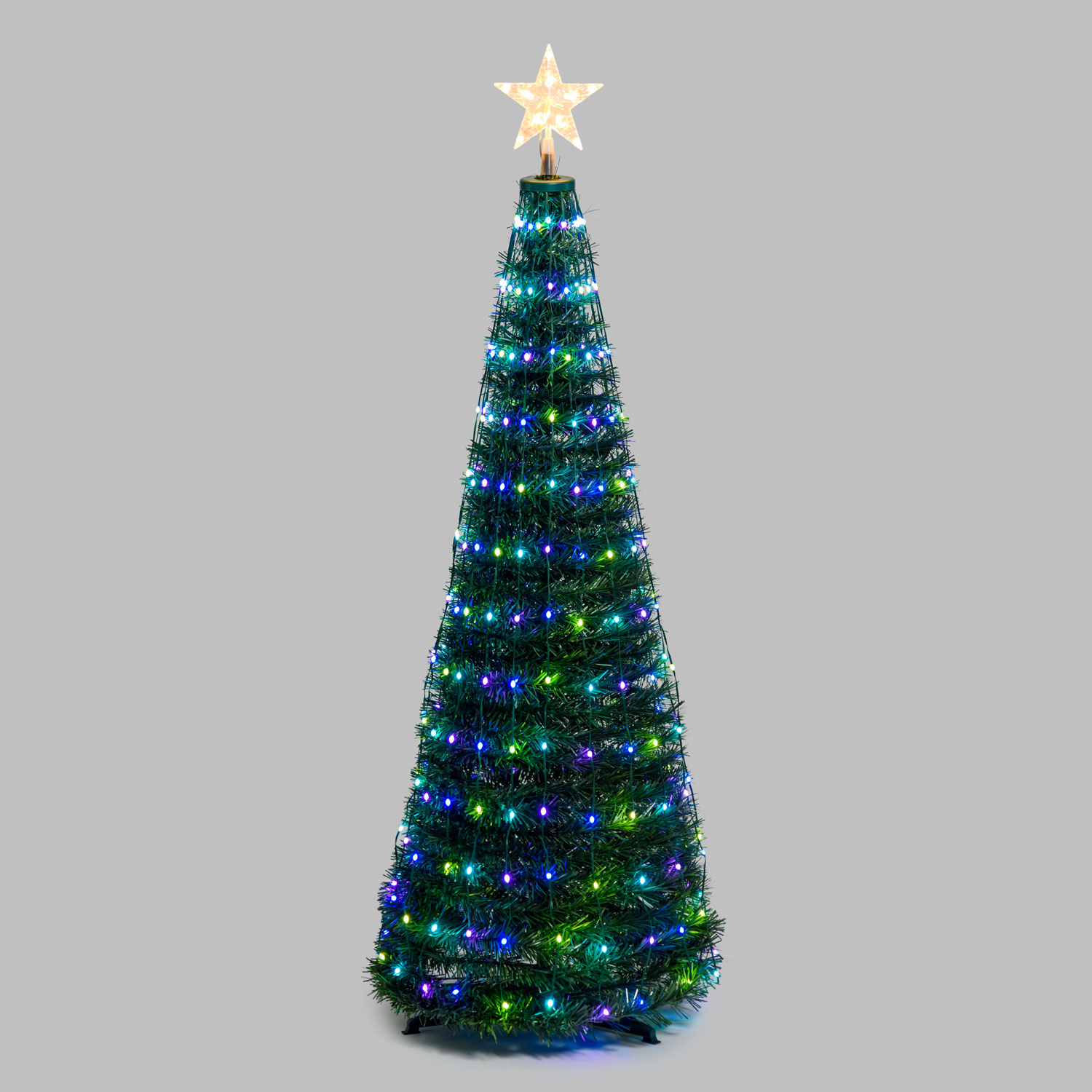Faltbarer Baum aus künstlichem Kiefer, h. 150 cm, 234 RGB LED Lichterperlen 5 Faltbarer Baum aus künstlichem Kiefer, h. 150 cm, 234 RGB LED Lichterperlen 5