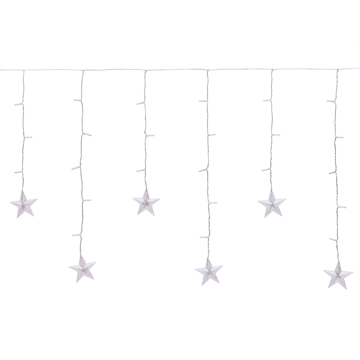 Stalactite avec 10 étoiles, 2 x h 0,7 m, 90 led blanc chaud 2