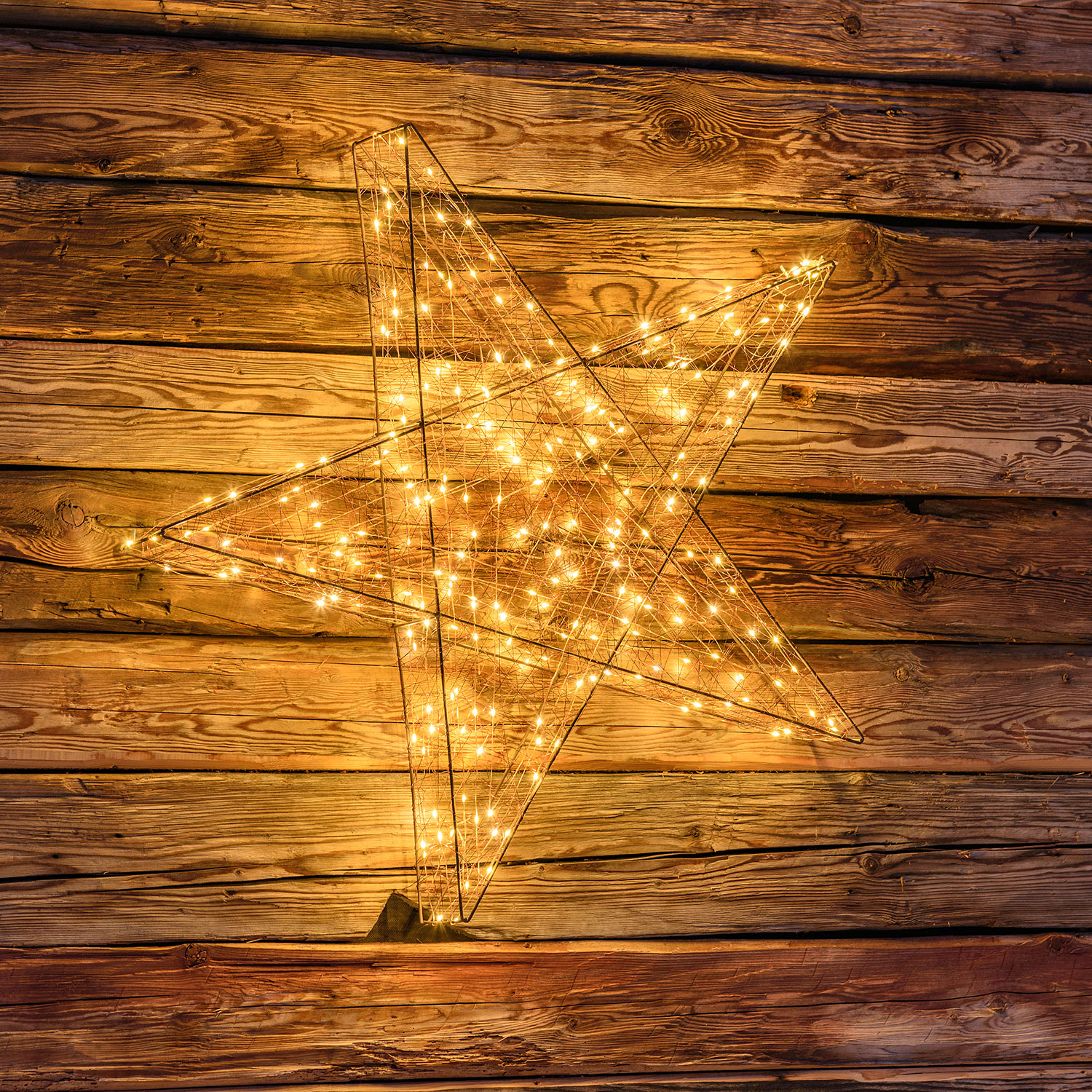 3D Star in Brown Metal Christmas Figure, Ø 80cm, 240 Warm White MicroLEDs 3D Star in Brown Metal Christmas Figure, Ø 80cm, 240 Warm White MicroLEDs