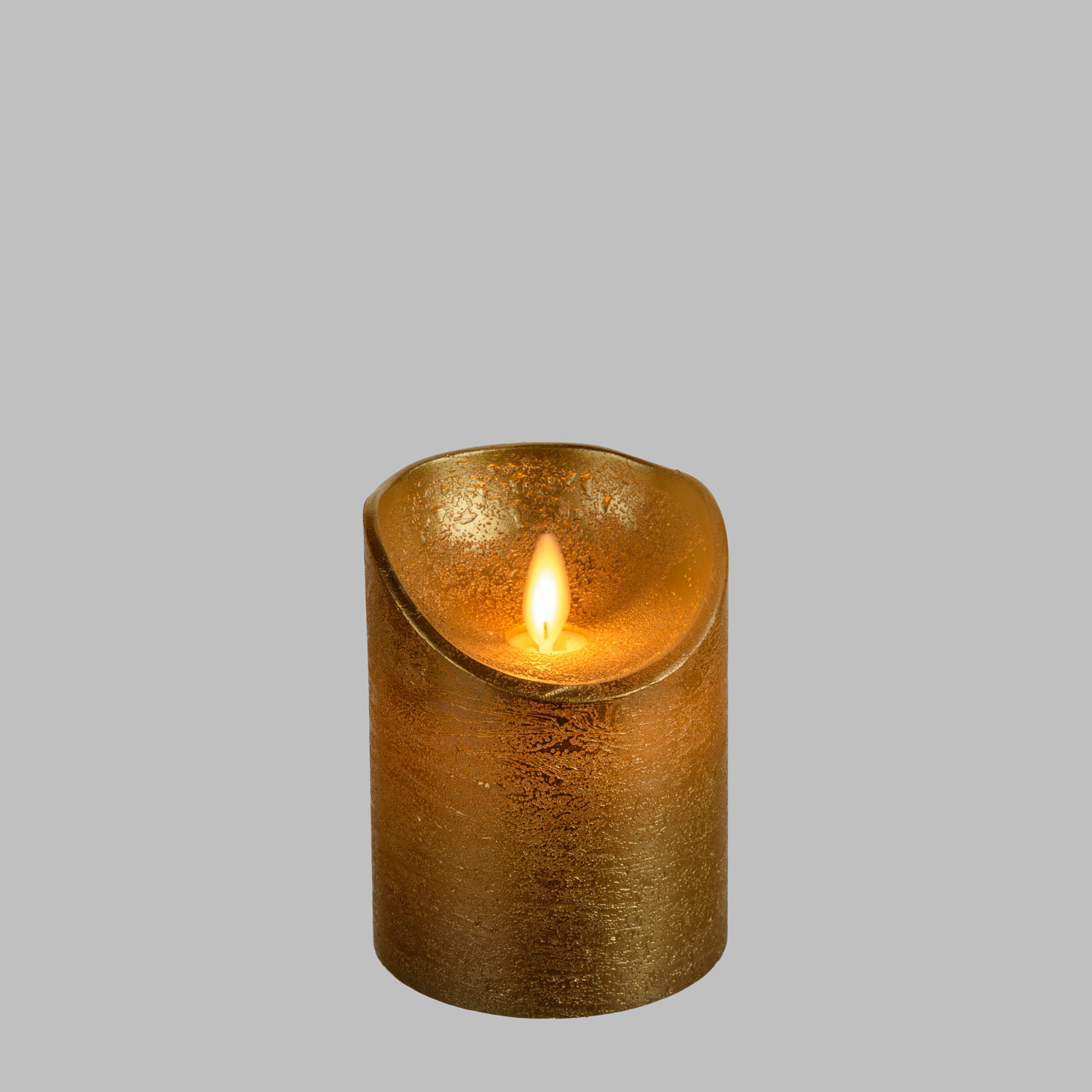 LED-Wachskerze goldfarben (10 cm) 4 LED-Wachskerze goldfarben (10 cm) 4