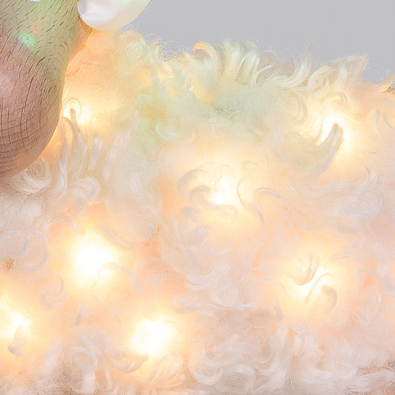 Pecorenna lumineuse 3D en bois, à piles, h 23 cm, Dual Color MicroLED blanc chaud et multicolore, usage intérieur 5