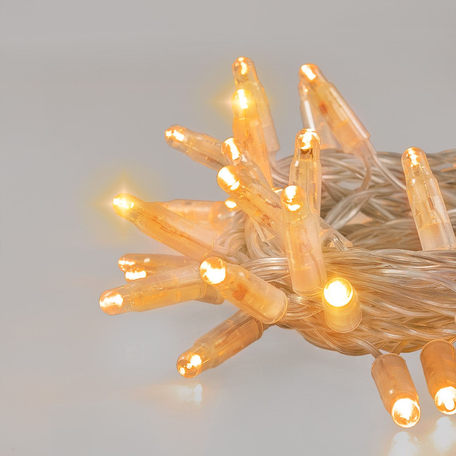 8 m Warm White Connect ProLine 36V Dual Color Flashing String Lights, 80 maxiLEDs, tranparent cable 8