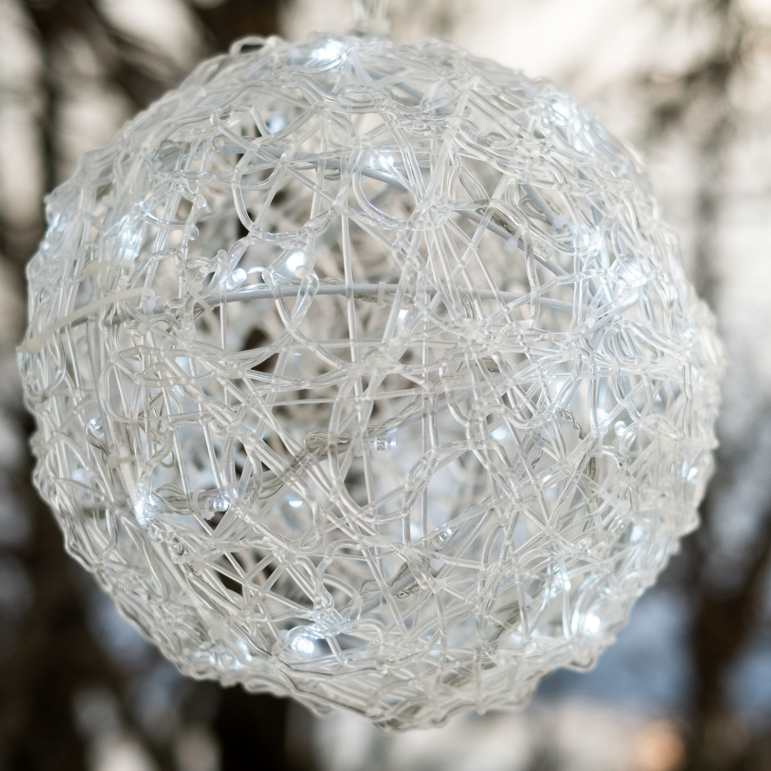 Sphère acrylique transparente, Ø 26 cm, LED blanc froid Sphère acrylique transparente, Ø 26 cm, LED blanc froid
