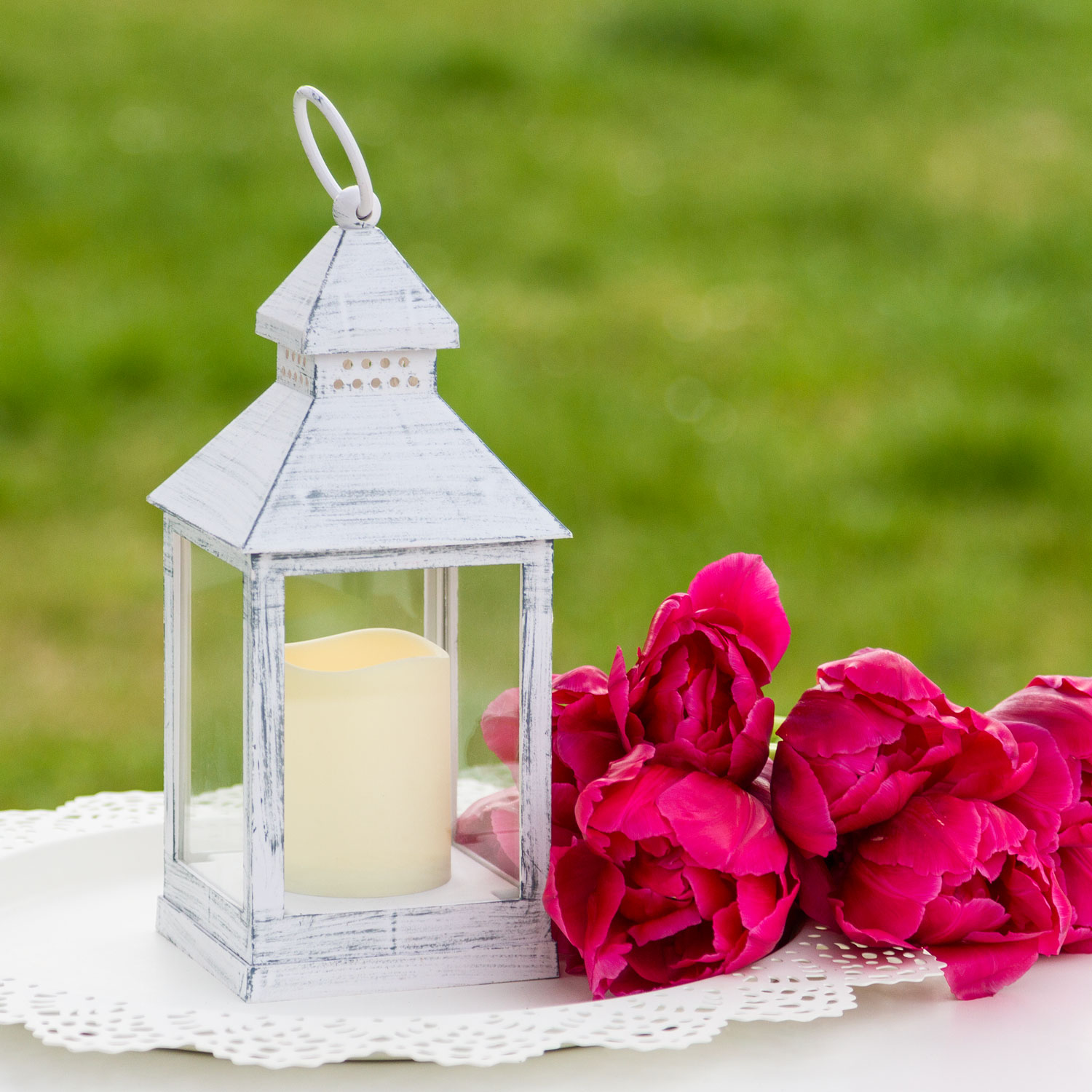 Farol Vintage con vela Led h. 24 cm 20 Farol Vintage con vela Led h. 24 cm 20