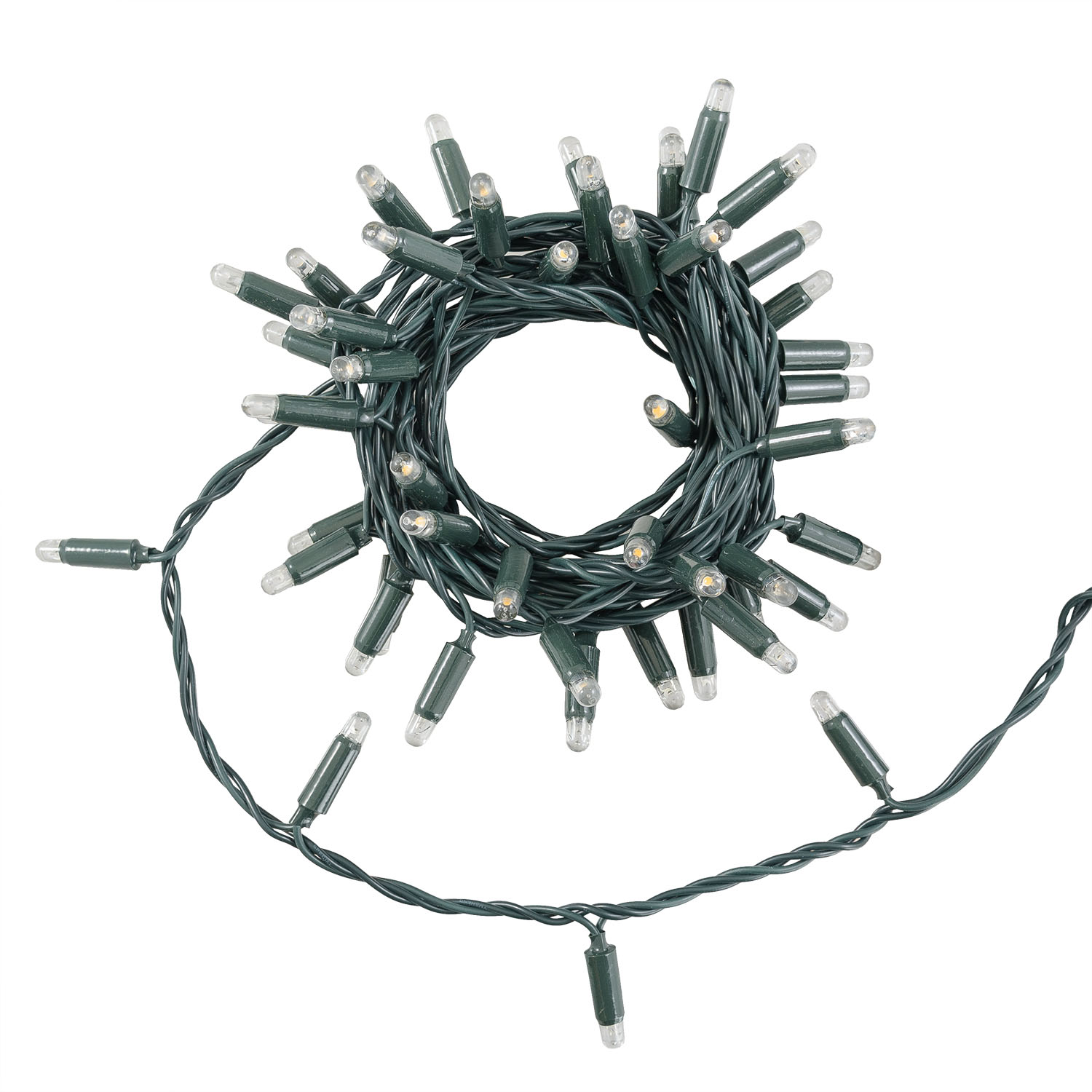Guirlande Connect ProLine 36V, 5 m, 50 maxiled blanc chaud, câble vert, prolongeable 8