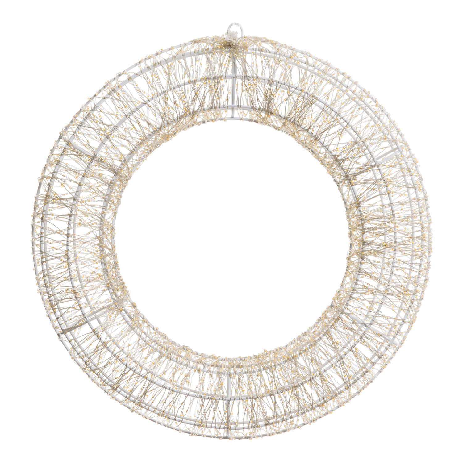 Corona blanca 3D Ø 55 cm, microled blanco cálido y frío, uso interior 5 Corona blanca 3D Ø 55 cm, microled blanco cálido y frío, uso interior 5