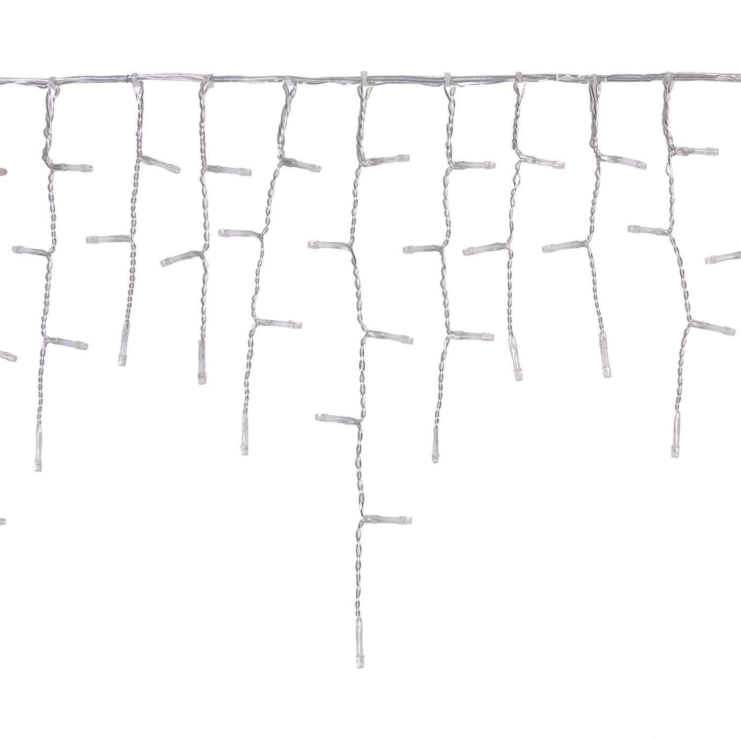 Stalattite Connect+ 2 x h 0,36 m, 160 led bianco caldo e bianco freddo, cavo trasparente, prolungabile 2