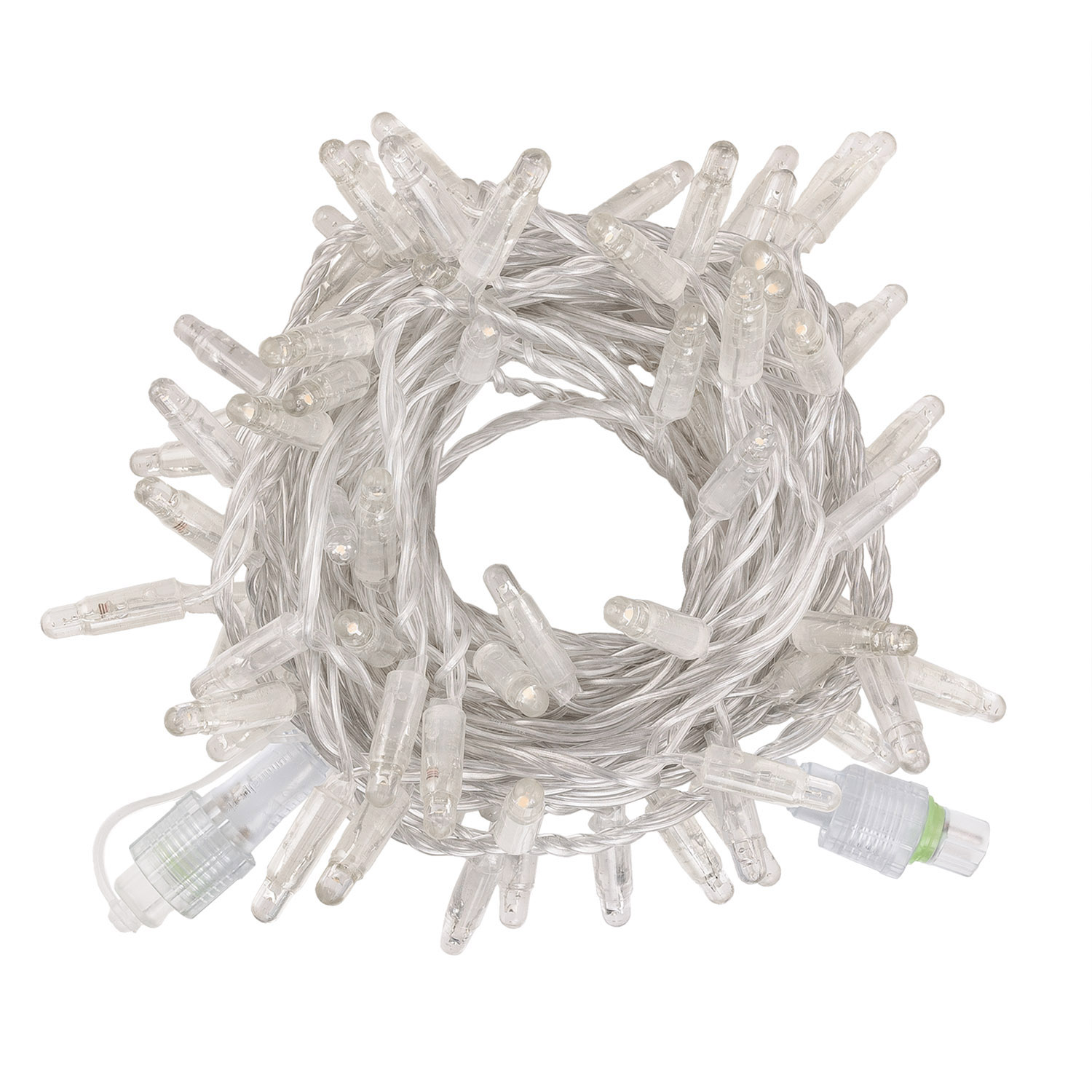 Catena Connect ProLine 36V, 8 m, 80 maxiled bianco caldo soft, cavo trasparente, prolungabile 7