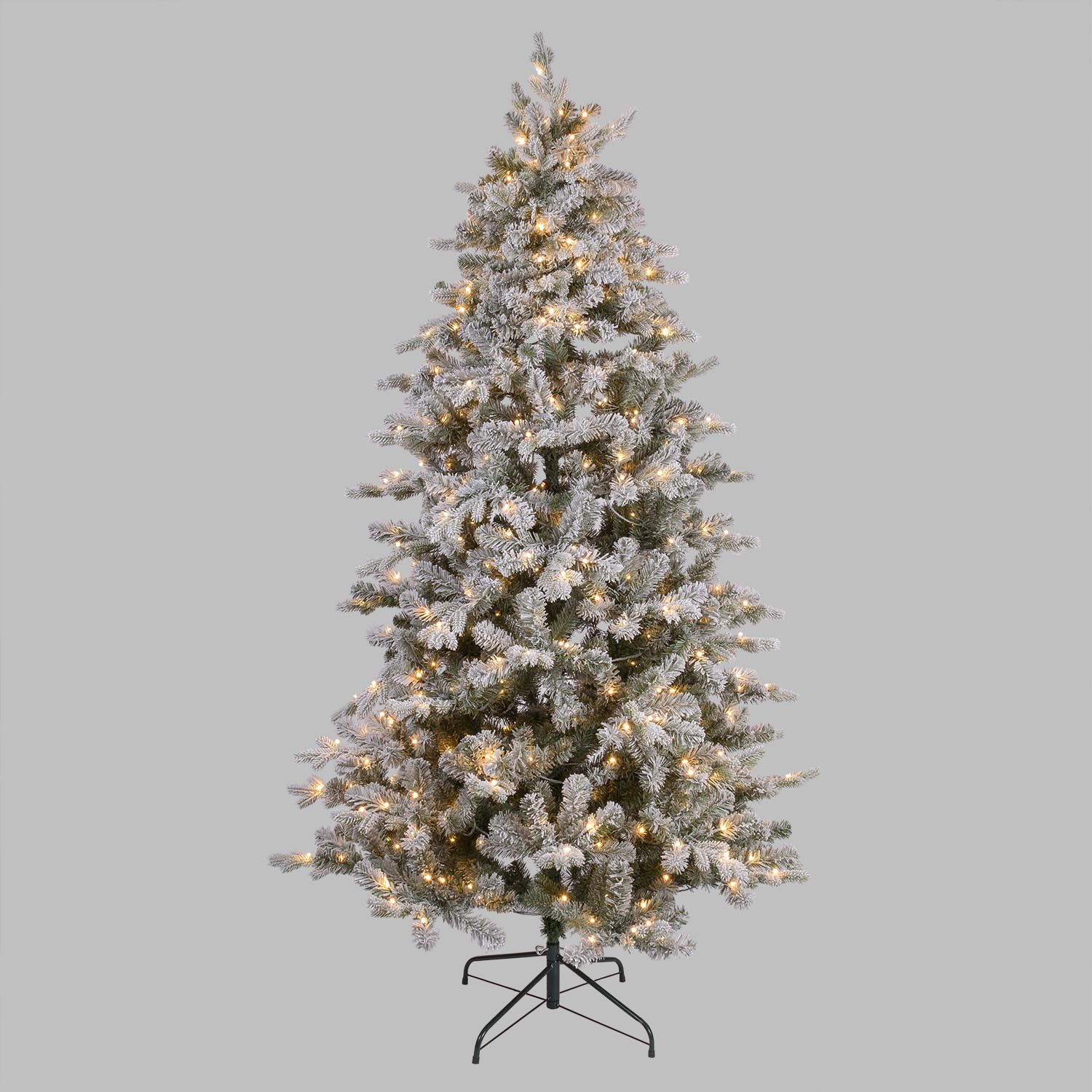 Albero Innevato in finto pino 210 cm, 500 led integrati bianco caldo Albero Innevato in finto pino 210 cm, 500 led integrati bianco caldo