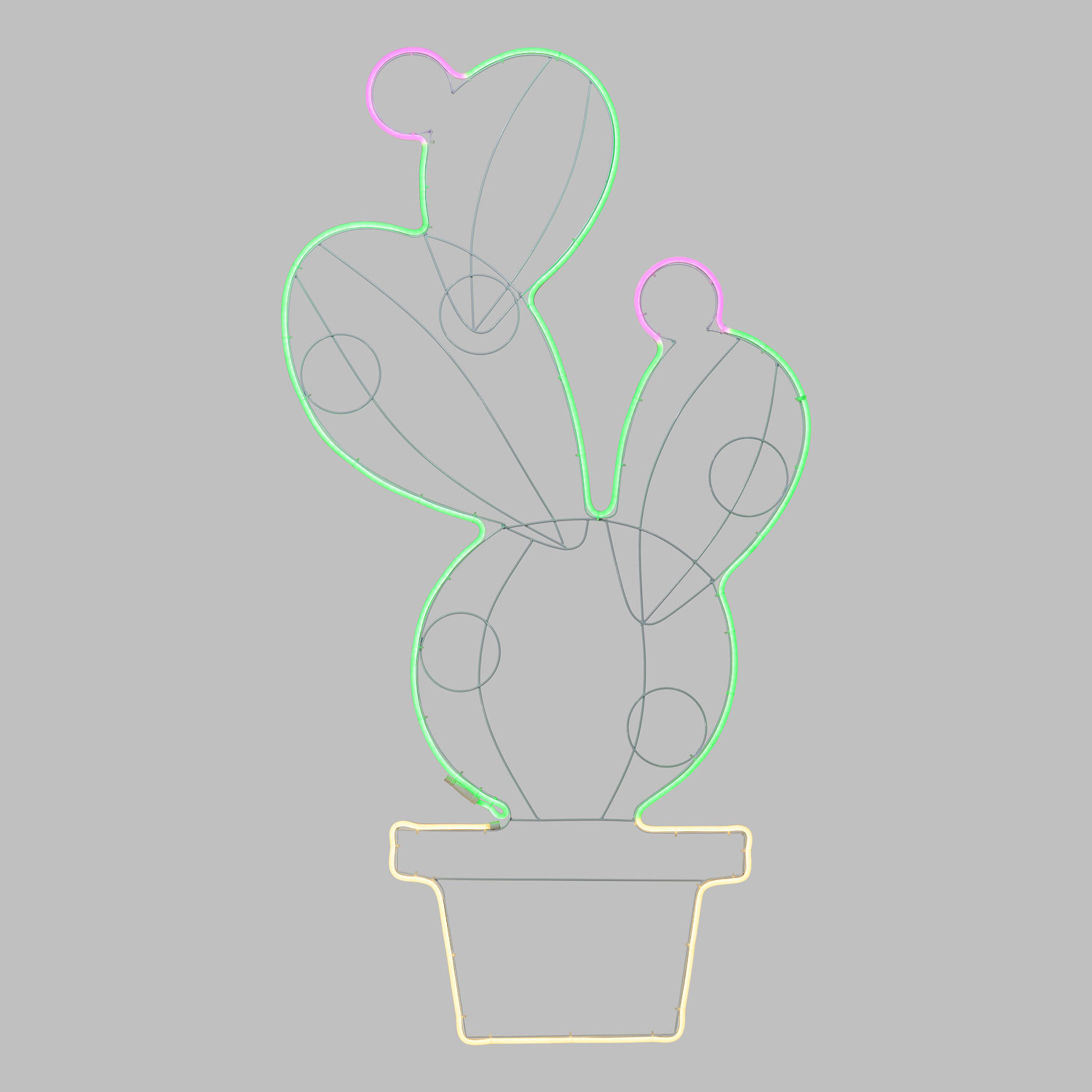 LED Lichtschlauch-Feigenkaktus mit Neon-Effekt h 156 cm 2 LED Lichtschlauch-Feigenkaktus mit Neon-Effekt h 156 cm 2