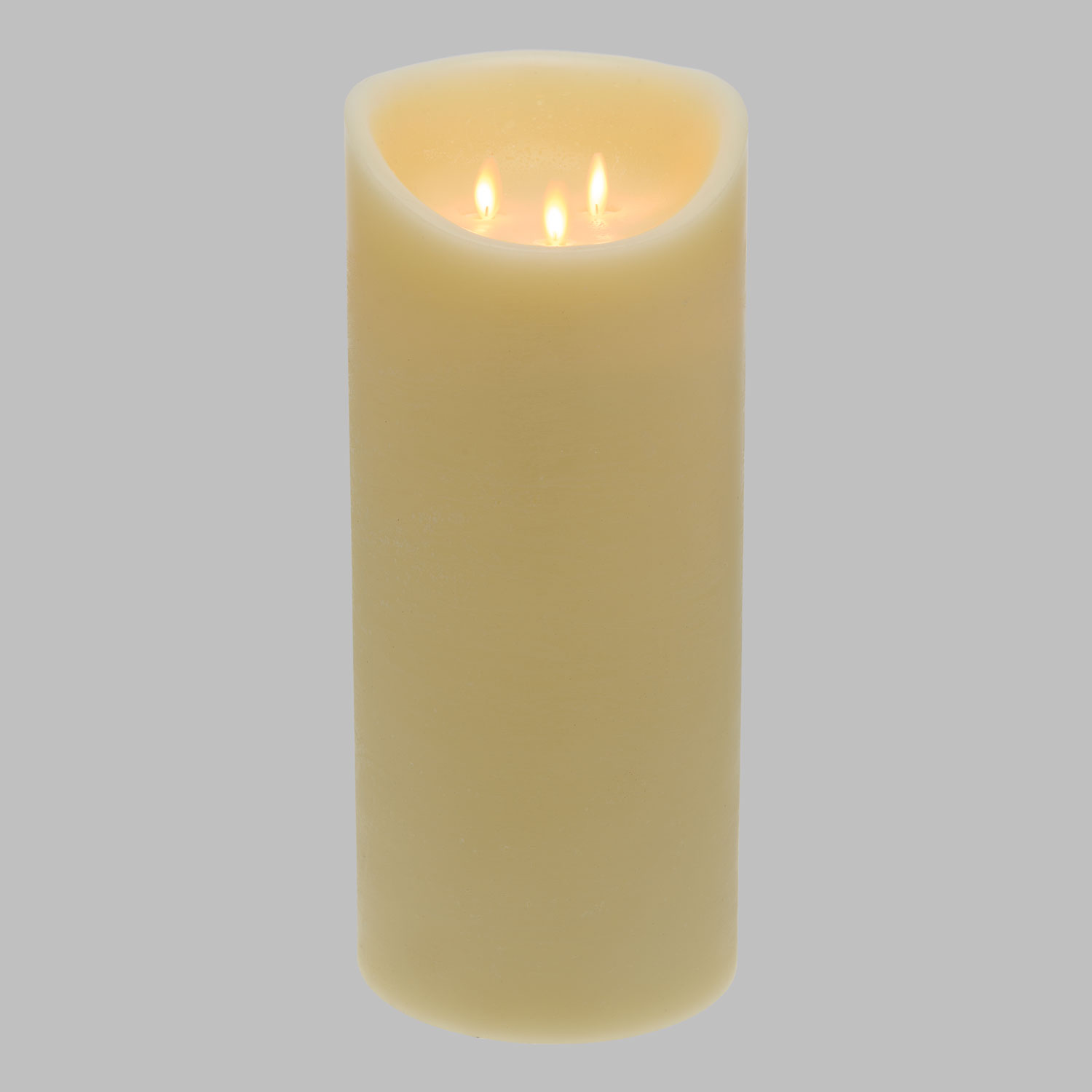 Bougie led en cire rustique ivoire avec trois flammes, h 35 cm 4 Bougie led en cire rustique ivoire avec trois flammes, h 35 cm 4