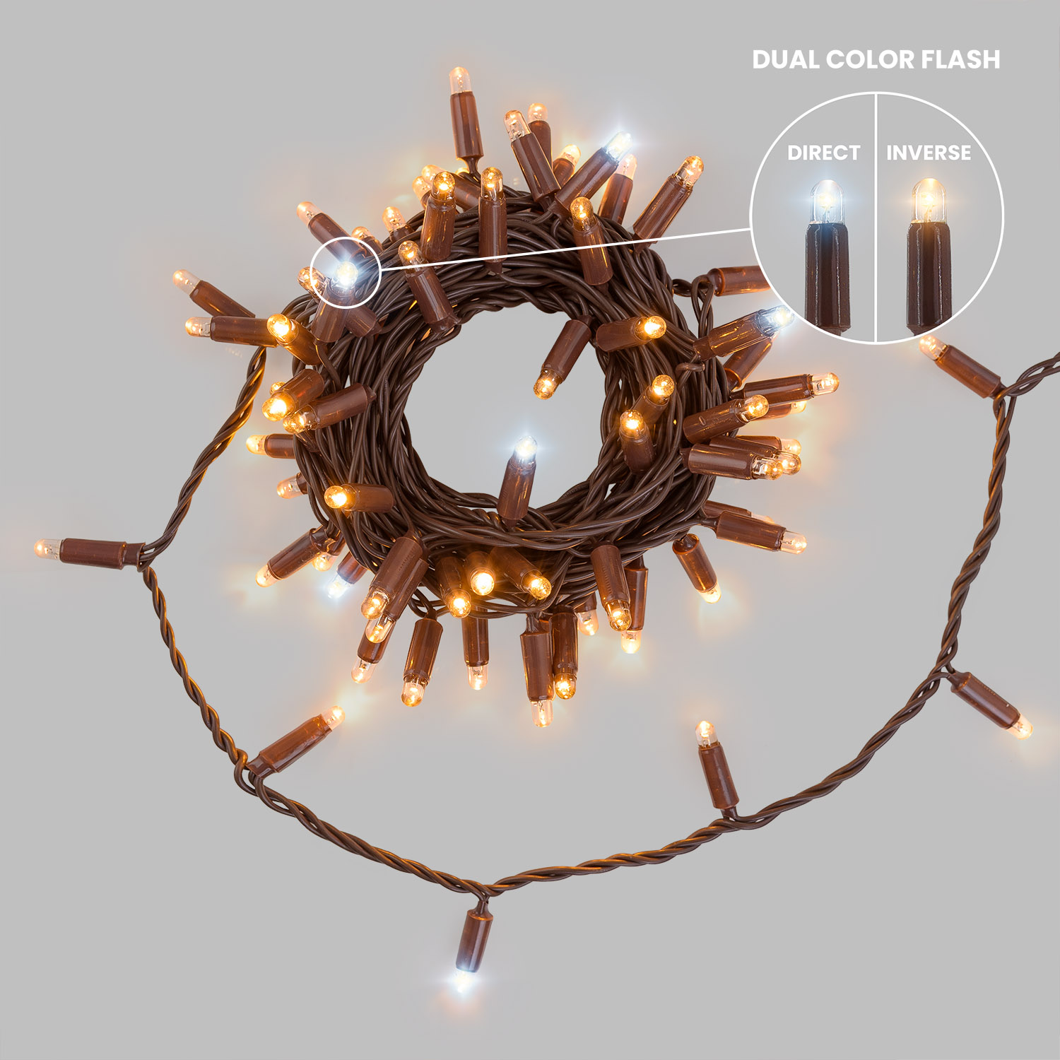 8 m Warm White Connect ProLine 36V String Lights, 80 maxiLEDs, brown cable