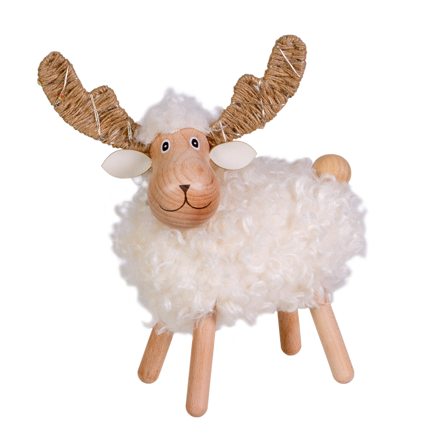 3D leuchtendes Schaf-Rentier aus Holz, batteriebetrieben, H 23 cm, Dual-Color Micro-LED in Warmweiß und Multicolor, für Innenbereich 4 3D leuchtendes Schaf-Rentier aus Holz, batteriebetrieben, H 23 cm, Dual-Color Micro-LED in Warmweiß und Multicolor, für Innenbereich 4