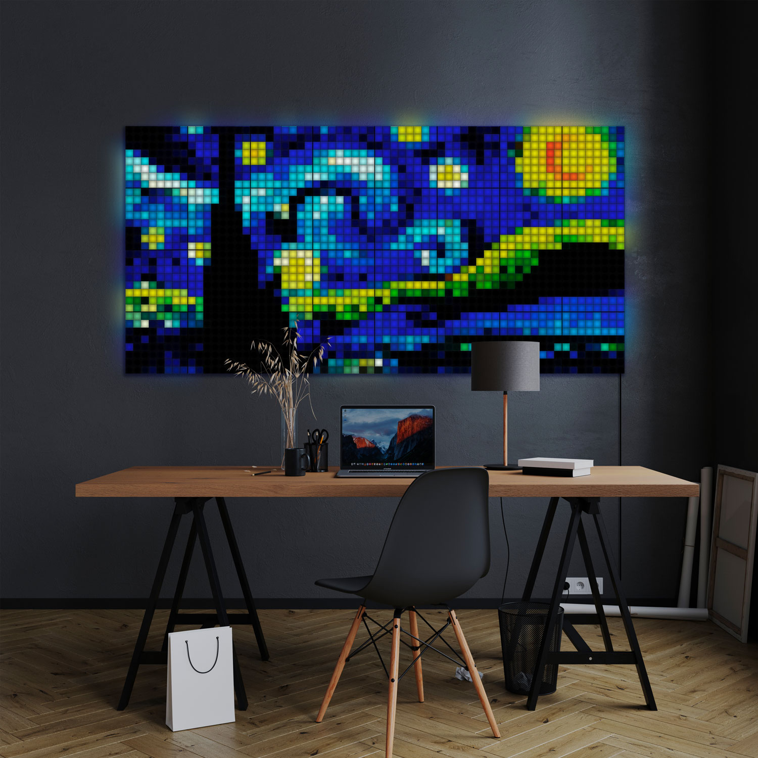Twinkly Squares, 6 pannelli con 64 RGB Pixel Led, starter kit 4 Twinkly Squares, 6 pannelli con 64 RGB Pixel Led, starter kit 4
