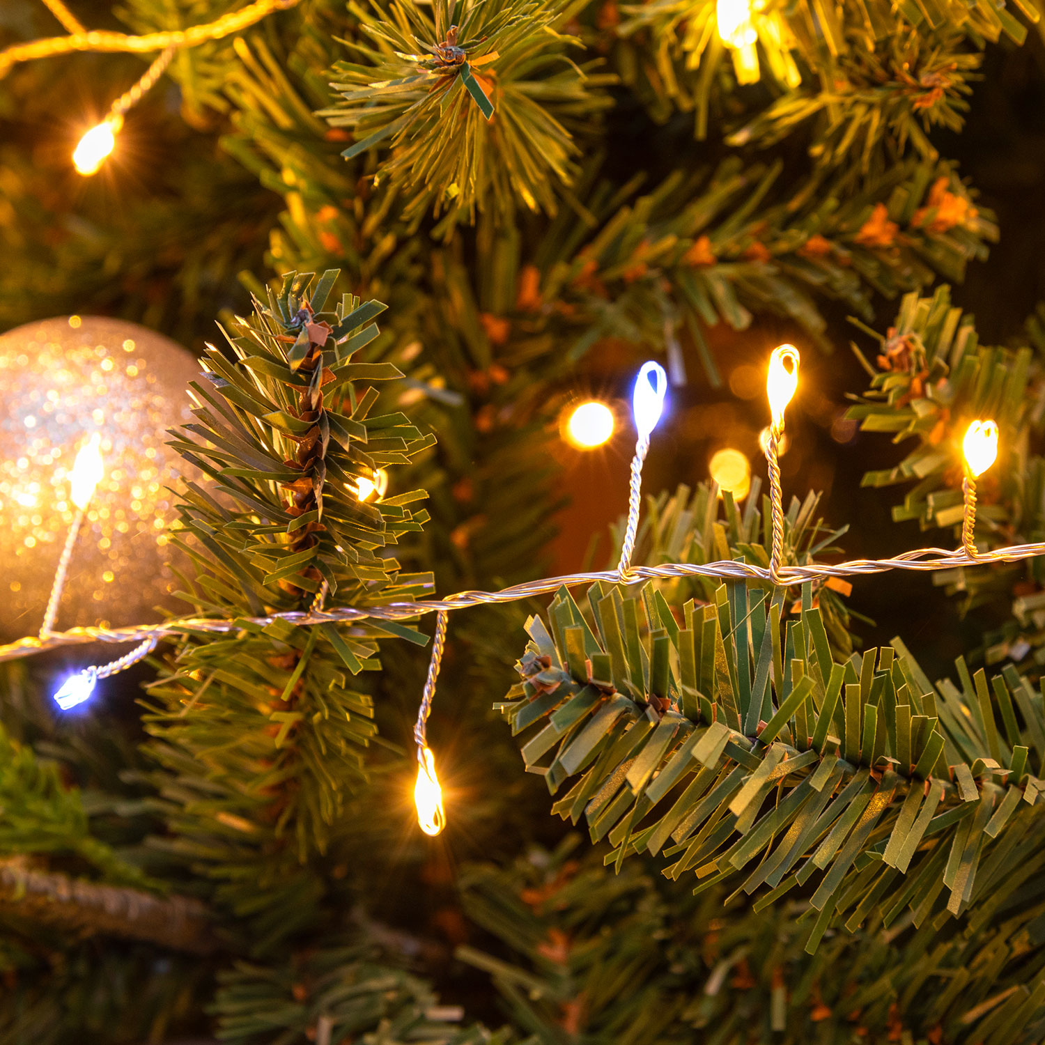 Guirlande Ruban de Lumière 20 m, 1000 Micro led blanc chaud et froid, câble argenté 3 Guirlande Ruban de Lumière 20 m, 1000 Micro led blanc chaud et froid, câble argenté 3