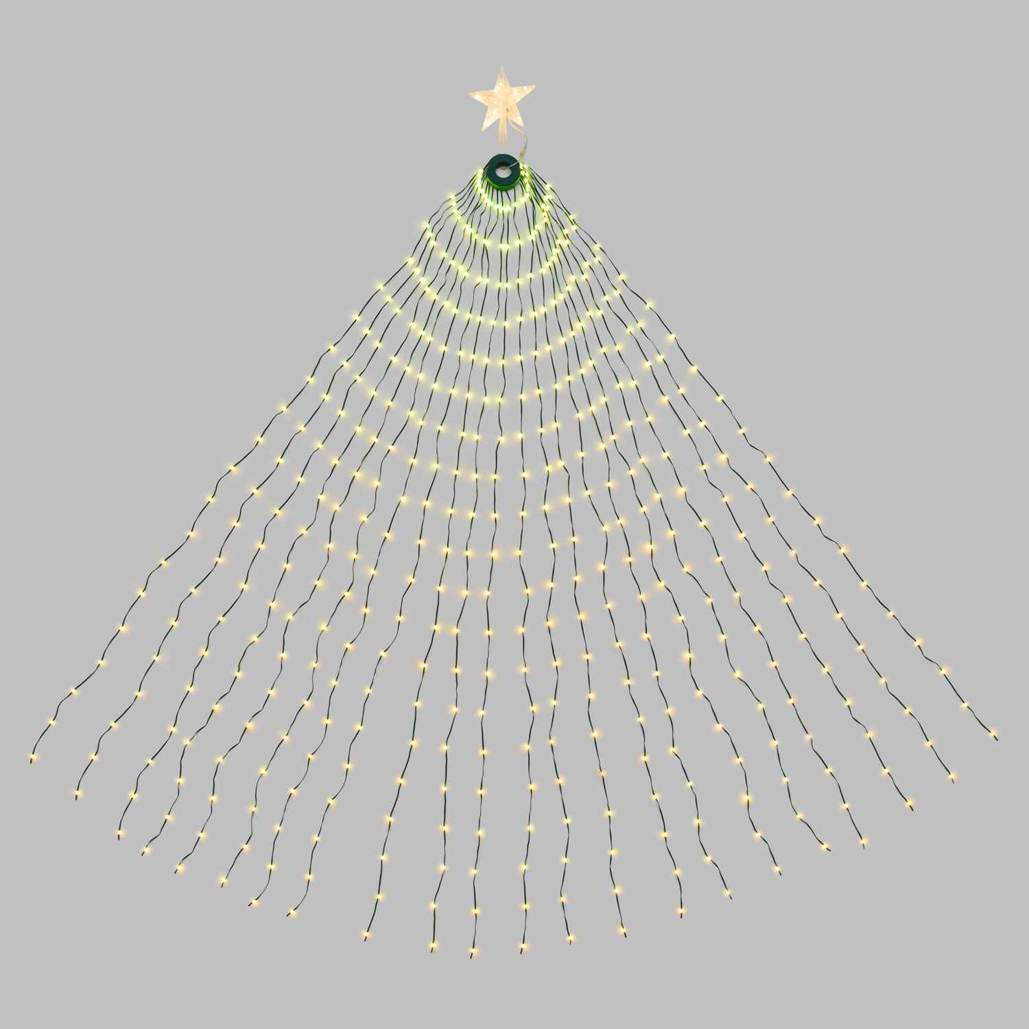 Christmas Lights Tree Wrap with Star for Christmas Tree h. 195 cm, 440 RGB Leds
