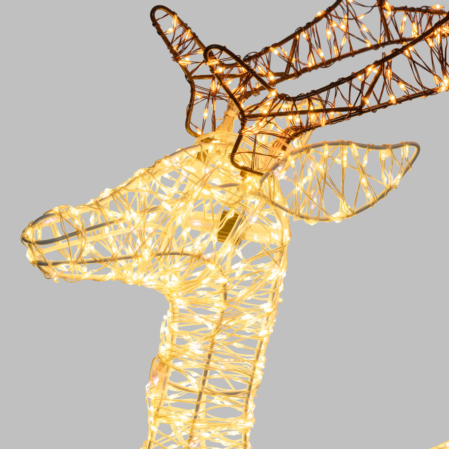 3D-Rentier mit angehobener Hufe, H. 80 cm, 2880 Mikro-LEDs mit hoher Anzahl in Warmweiß und Kaltweiß, für den Innenbereich geeignet 6 3D-Rentier mit angehobener Hufe, H. 80 cm, 2880 Mikro-LEDs mit hoher Anzahl in Warmweiß und Kaltweiß, für den Innenbereich geeignet 6