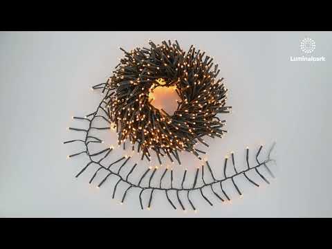 15m 1000 Extra Warm White and Warm white Led Cluster String Lights, Green Cable 2