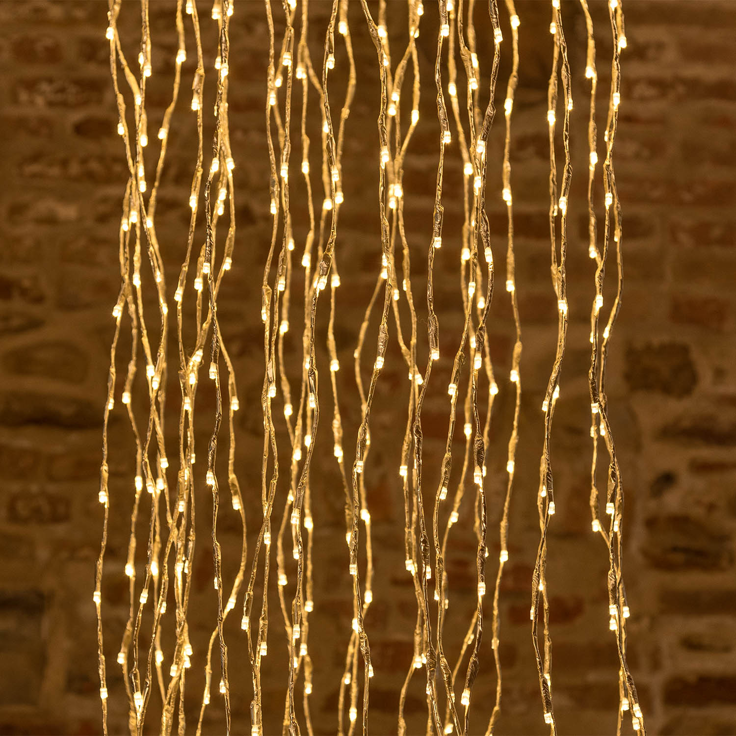 Ramo Cadente Champagne, h 2 m, 736 led bianco caldo 10