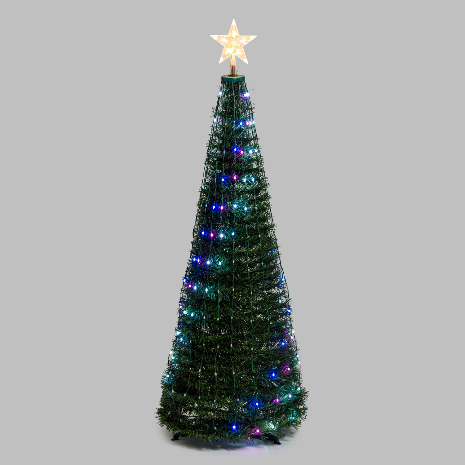 Faltbarer Baum aus künstlichem Kiefer, h. 150 cm, 234 RGB LED Lichterperlen 6 Faltbarer Baum aus künstlichem Kiefer, h. 150 cm, 234 RGB LED Lichterperlen 6