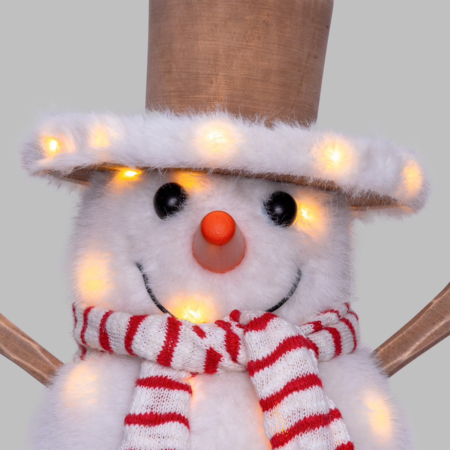SnowPazzo luminoso 3D in legno, h 30 cm, Dual Color MicroLED bianco caldo e bianco freddo, uso interno 7