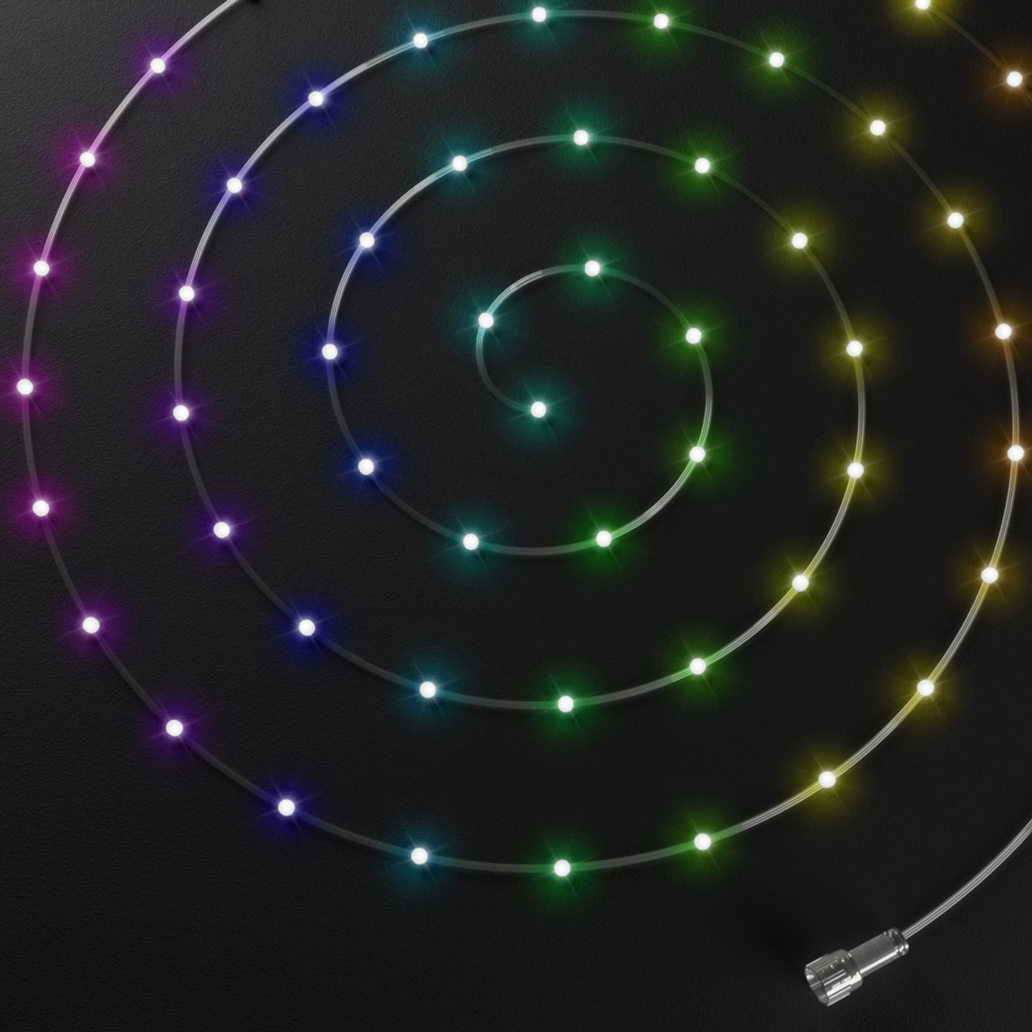Guirlande Dots Twinkly Plus RGB et Blanc Chaud, 12,5 mètres, 250 Pixel Led, câble transparent Guirlande Dots Twinkly Plus RGB et Blanc Chaud, 12,5 mètres, 250 Pixel Led, câble transparent