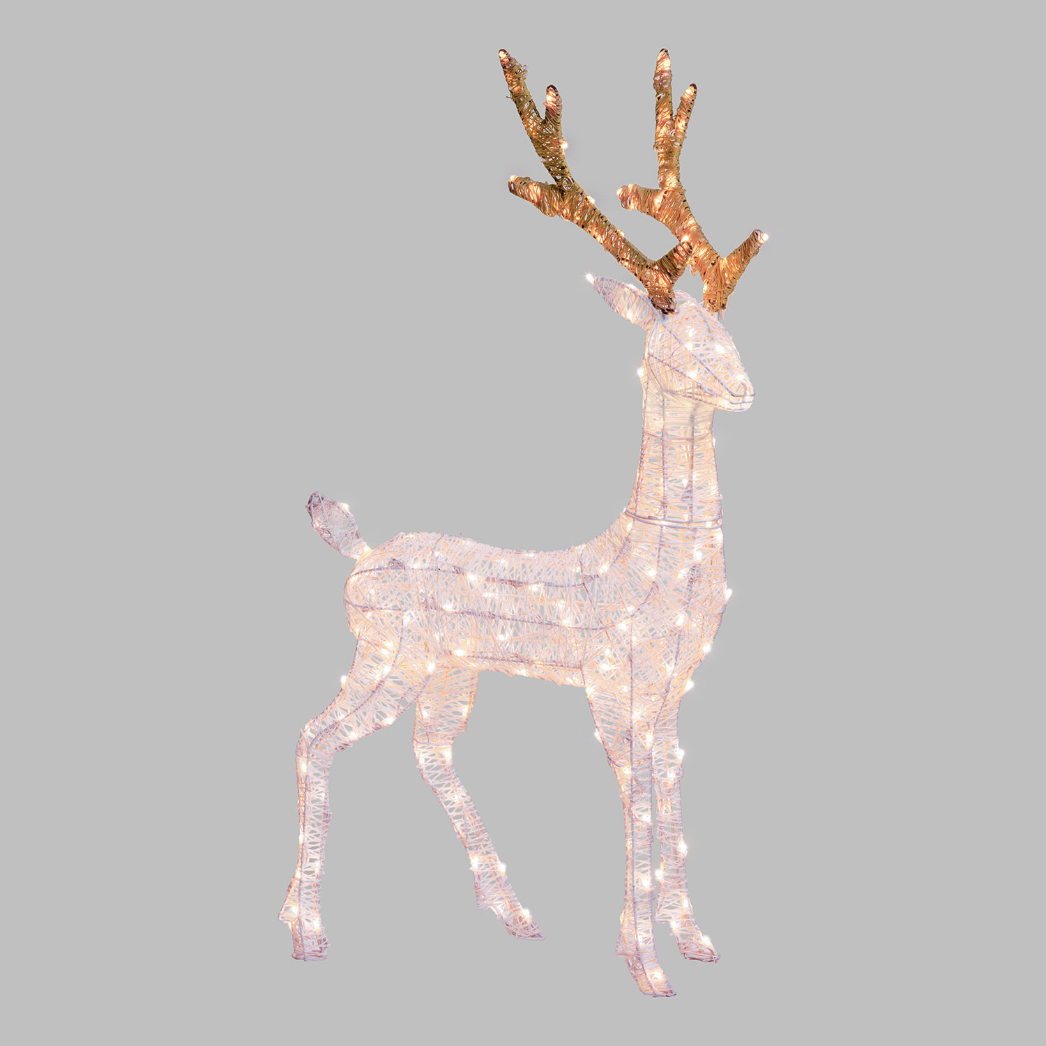 Renna 3D Light Cream & Brown, h 105 cm, 200 Dual LED bianco extra caldo e bianco freddo 6
