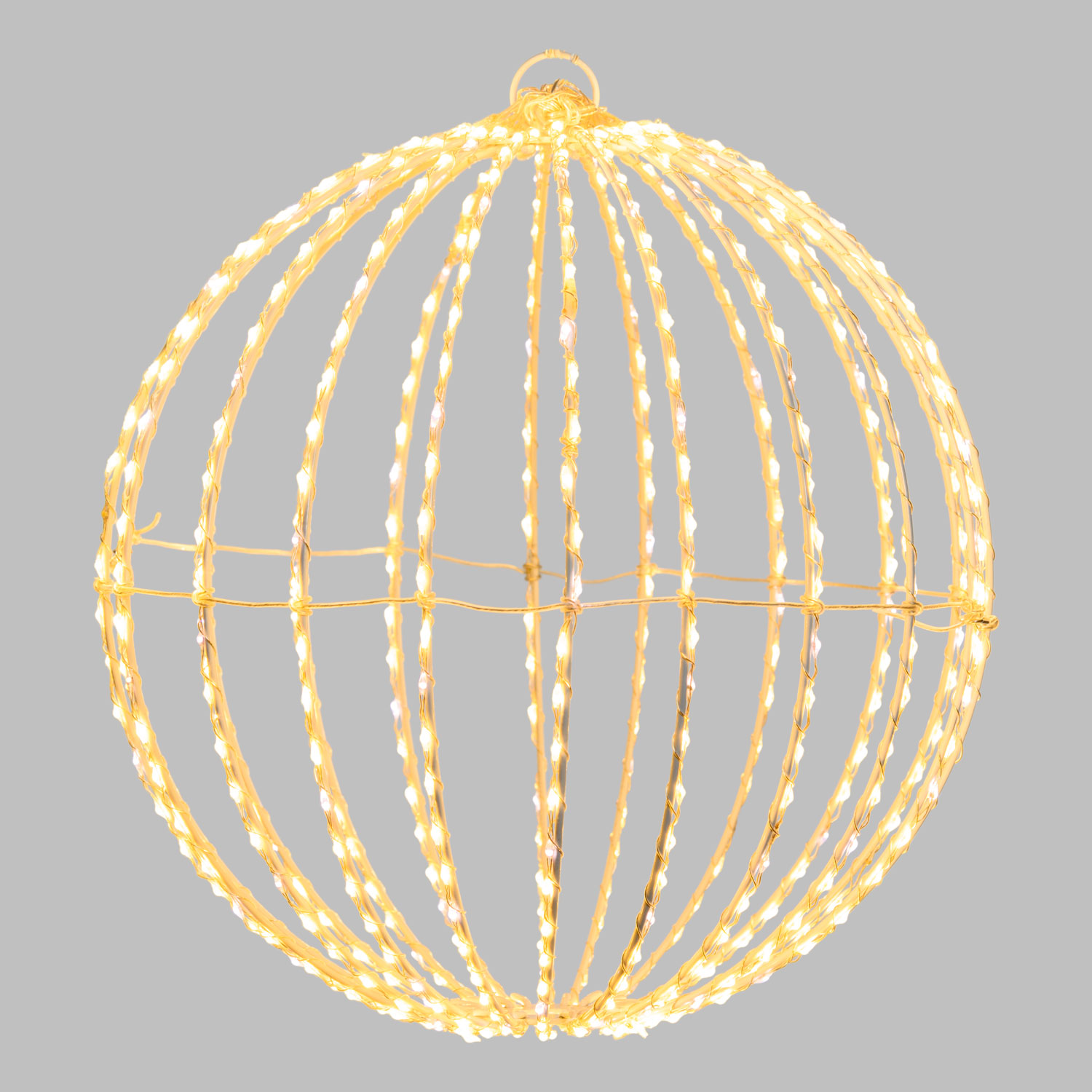 Sphère blanche pliable en 3D, Ø 30 cm, 520 microled haute densité blanc chaud et froid, intérieur 7 Sphère blanche pliable en 3D, Ø 30 cm, 520 microled haute densité blanc chaud et froid, intérieur 7