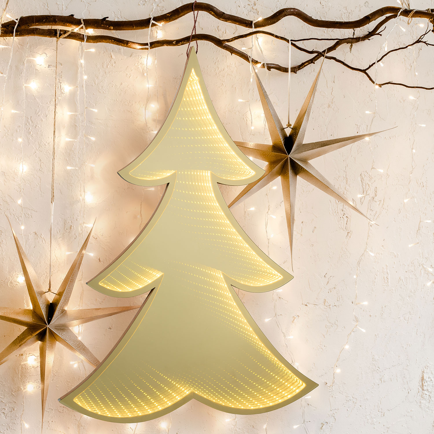 Albero di Natale luminoso Infinity Mirror 60 cm, led bianco extra caldo 2 Albero di Natale luminoso Infinity Mirror 60 cm, led bianco extra caldo 2