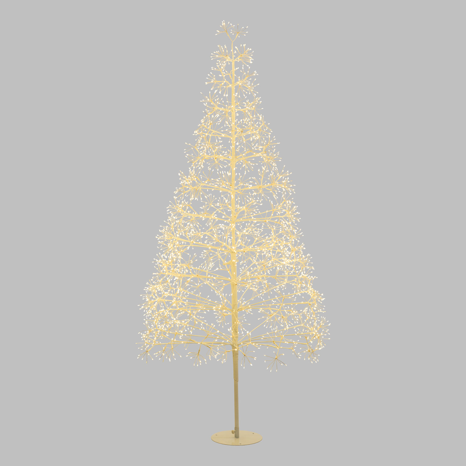 Weißer Baum RICCO, H 2,1 m, 3000 warmweiße Micro-LEDs, Innenbereich 7 Weißer Baum RICCO, H 2,1 m, 3000 warmweiße Micro-LEDs, Innenbereich 7