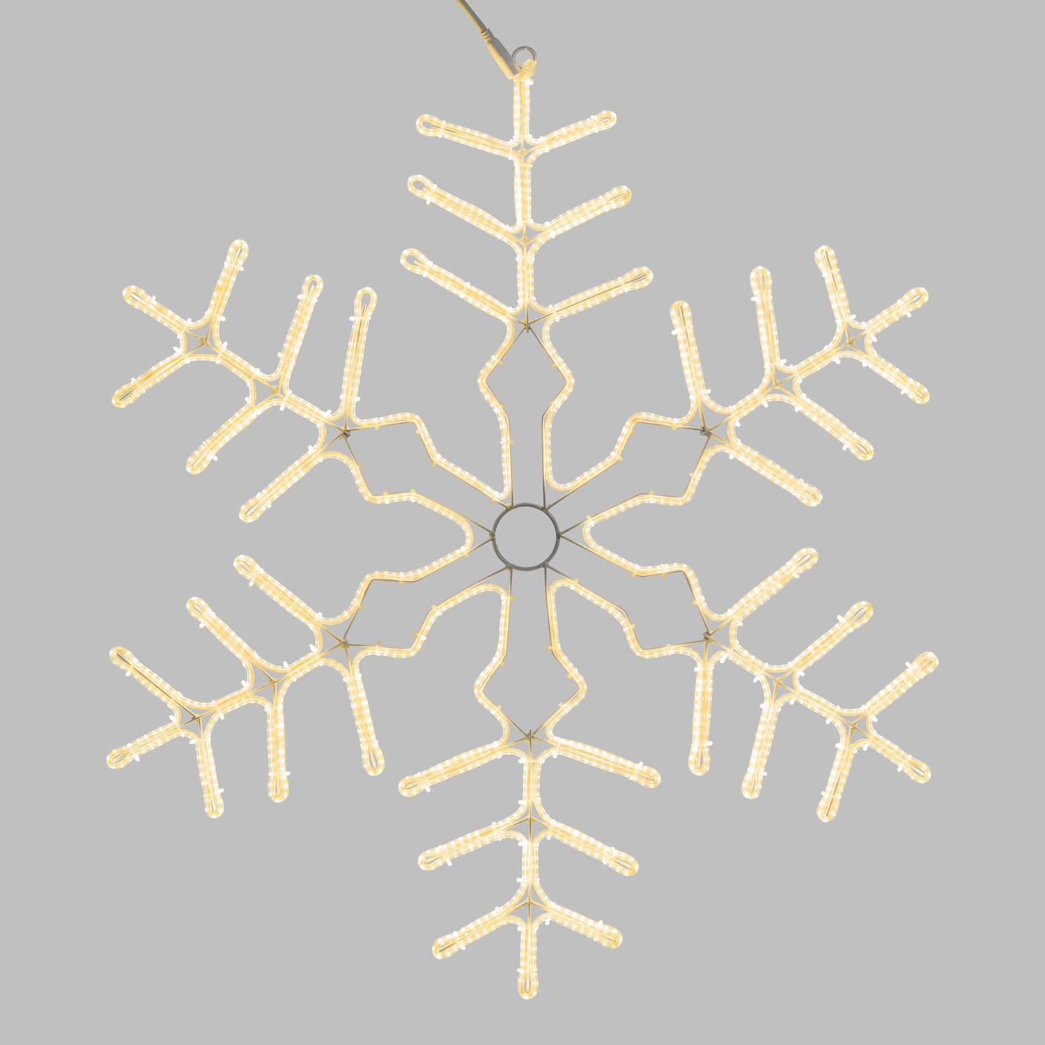 Flocon de neige en tube ultra lumineux 92 x 85 cm, led blanc chaud 4 Flocon de neige en tube ultra lumineux 92 x 85 cm, led blanc chaud 4