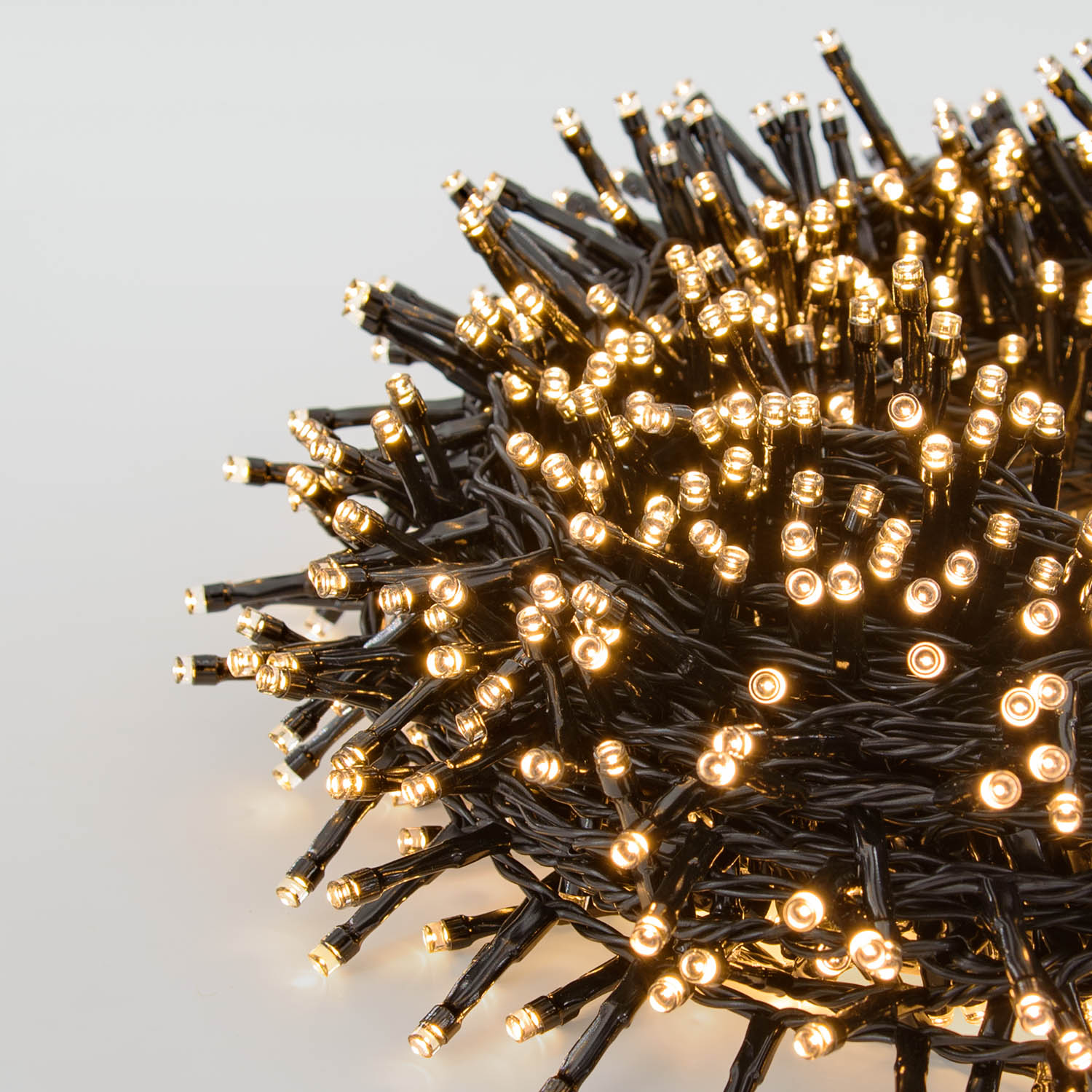 Lichterkette 20,5 m, mit Bewegungssensor, 1000 warmweiße Mini-LEDs, schwarzes Kabel