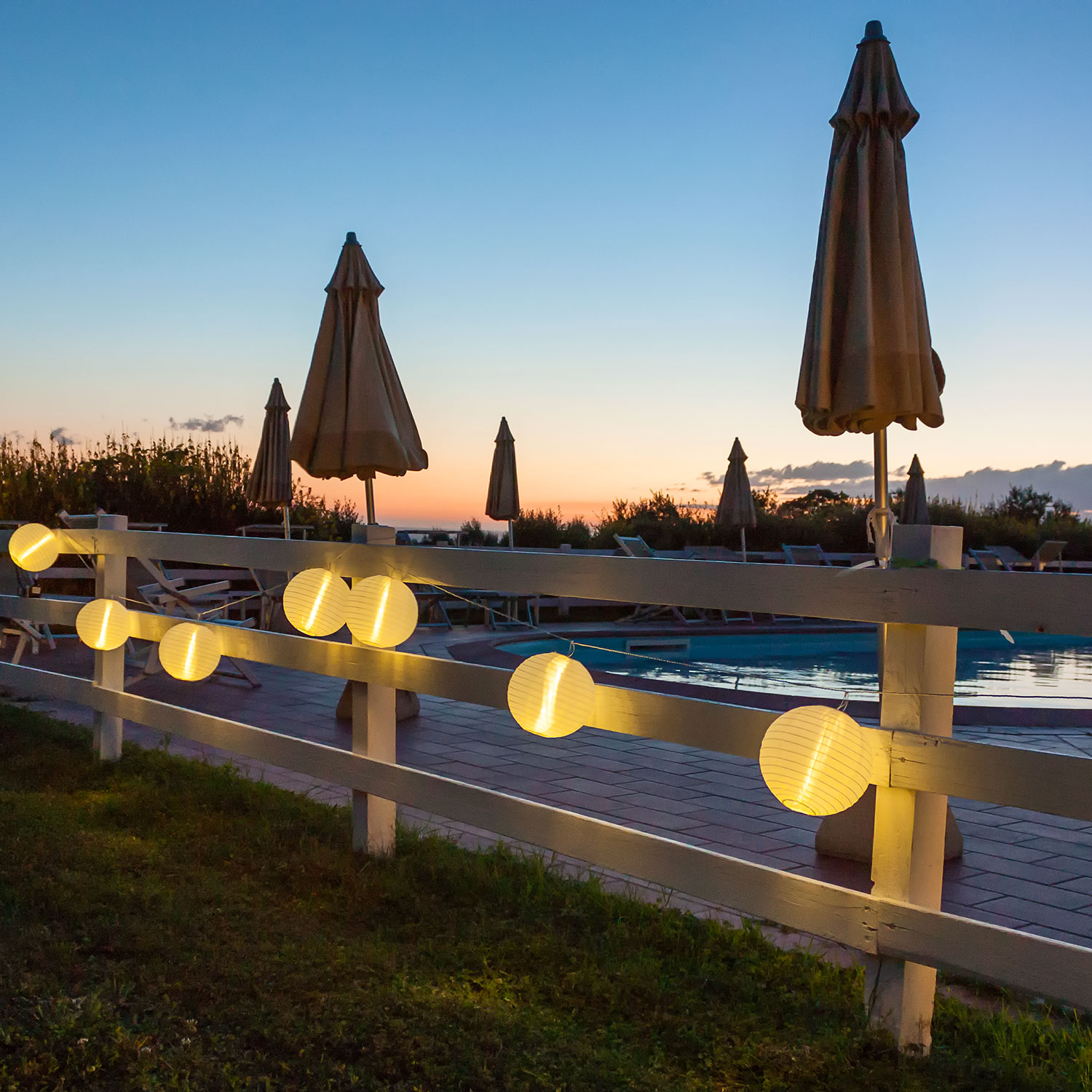 Catena di 10 lanterne, led bianco caldo 4 Catena di 10 lanterne, led bianco caldo 4