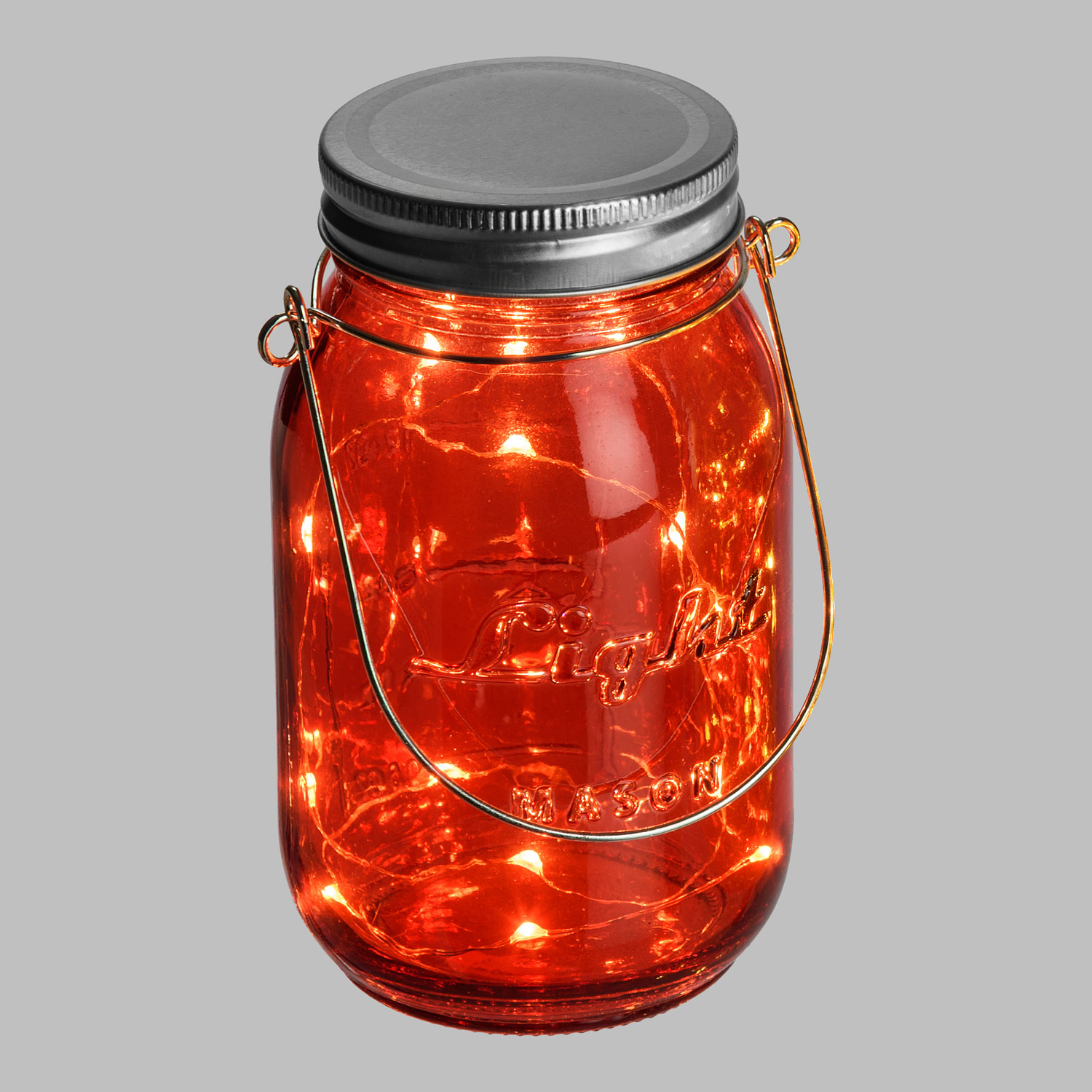 Tarro de cristal con luces Led h. 15 cm 2 Tarro de cristal con luces Led h. 15 cm 2