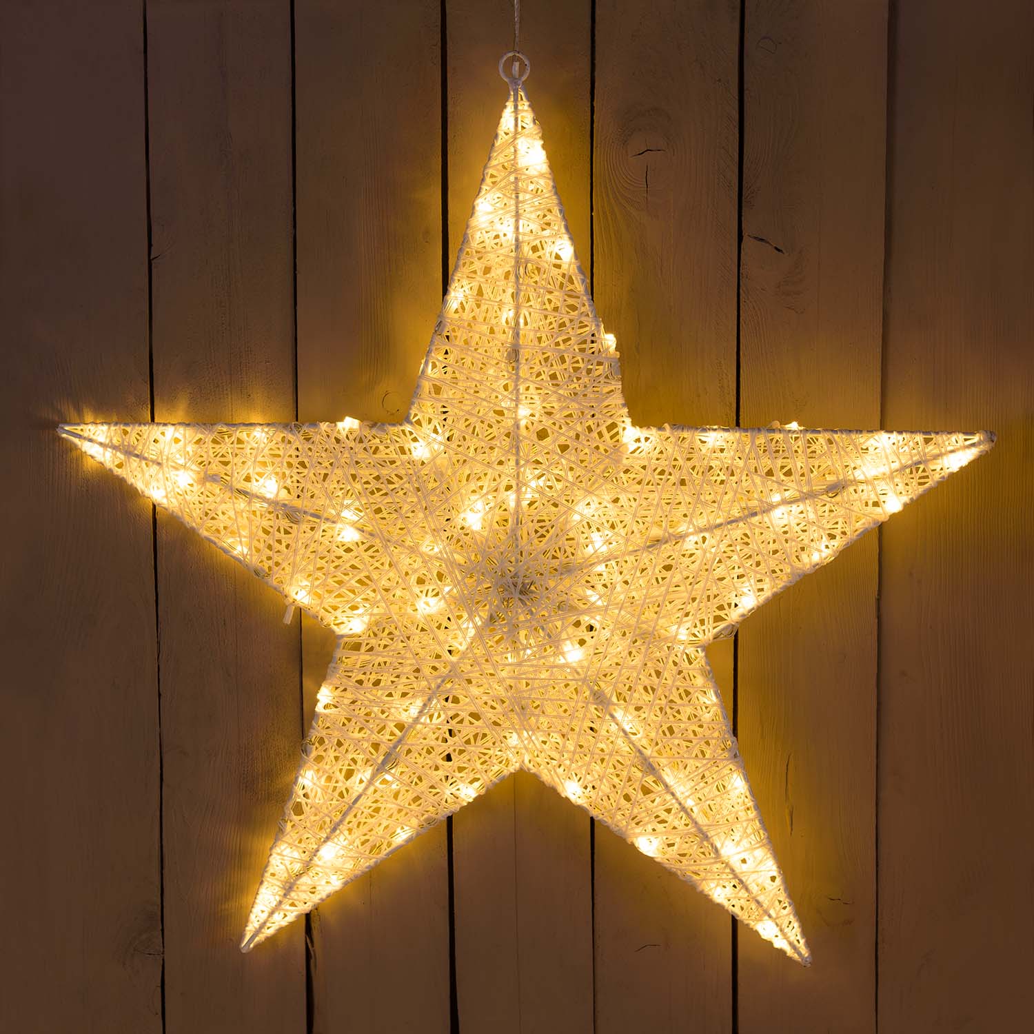 3D-Weißstern mit Ø 55 cm und 100 Dual-Color-LEDs in Warmweiß und Kaltweiß 6 3D-Weißstern mit Ø 55 cm und 100 Dual-Color-LEDs in Warmweiß und Kaltweiß 6