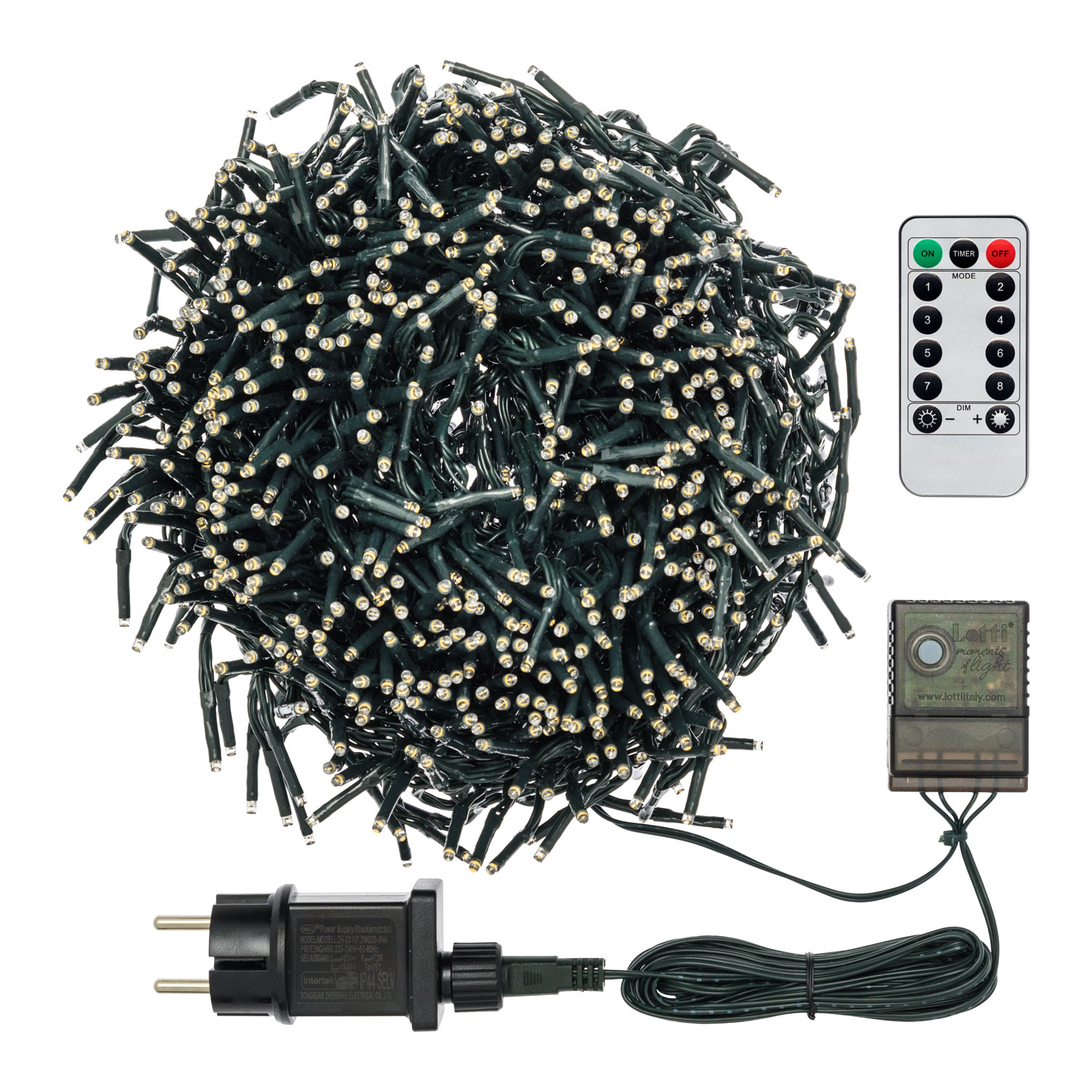 Cluster Lichterkette 11,5 m, 1100 Mini LEDs kaltweiß 6 Cluster Lichterkette 11,5 m, 1100 Mini LEDs kaltweiß 6