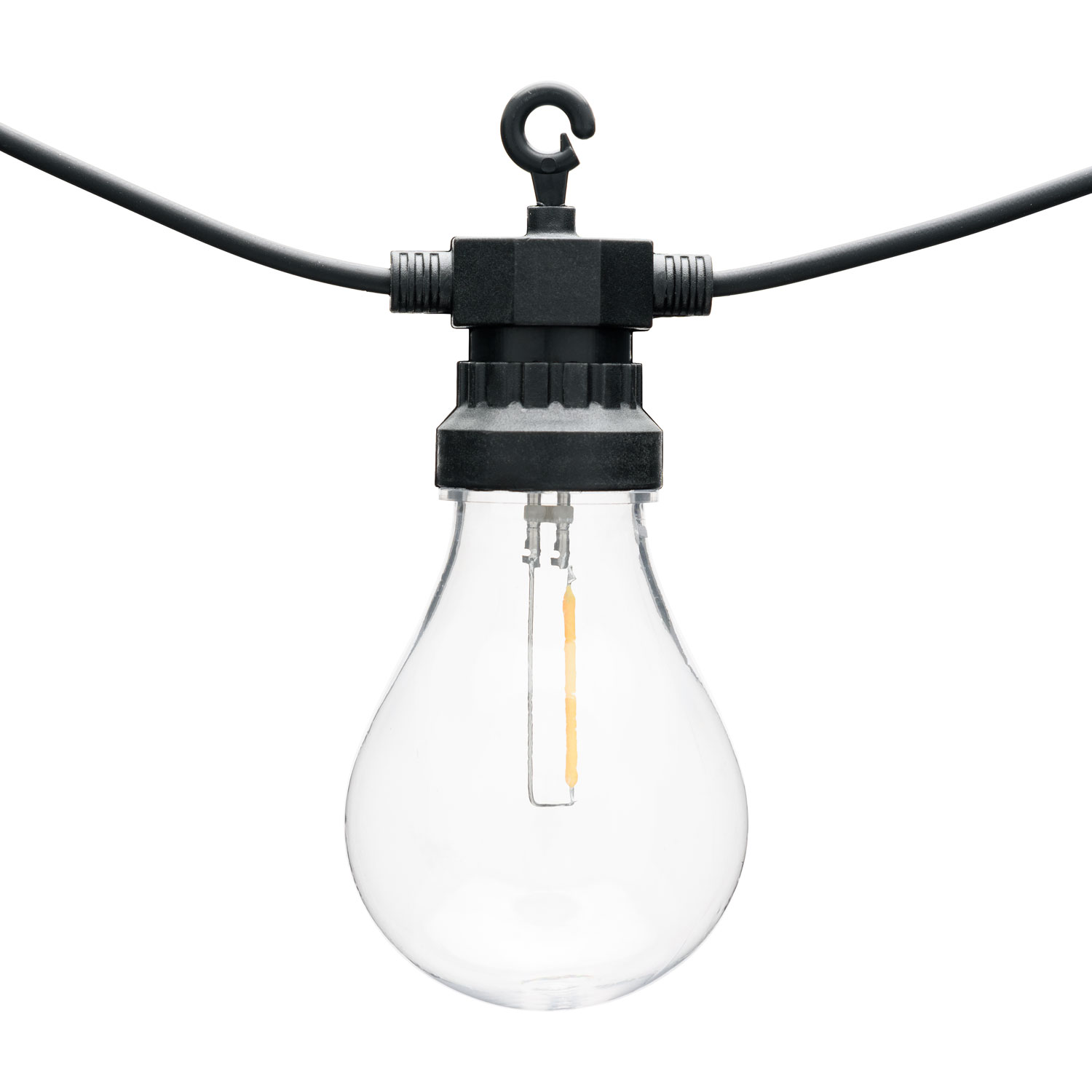 Catena 5,5 metri, 10 lampadine trasparenti con filament led bianco caldo 4 Catena 5,5 metri, 10 lampadine trasparenti con filament led bianco caldo 4