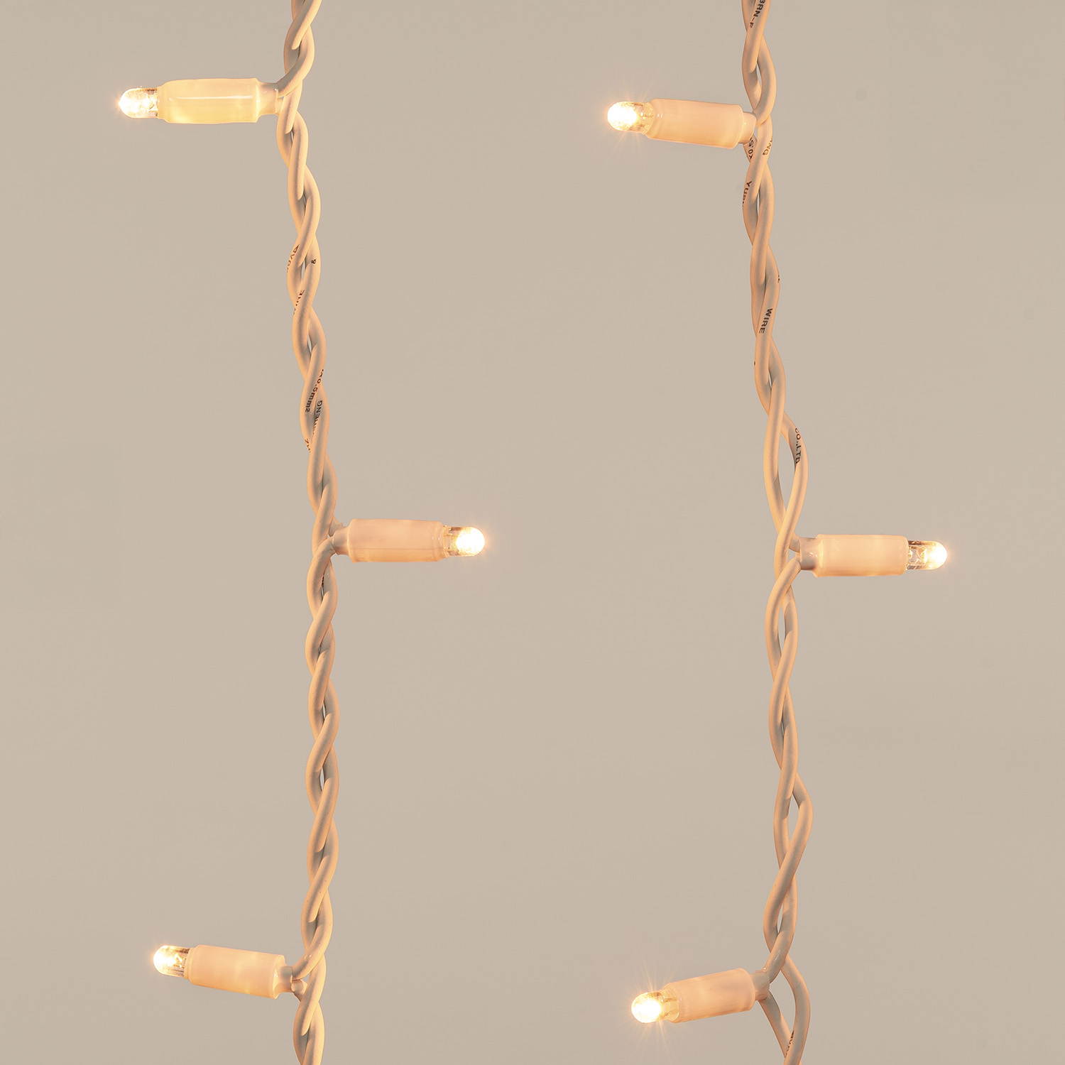 3 x h 0.5m 114 Soft Warm White Maxiled Icicle Lights, White Cable, Connectable, IP67 5