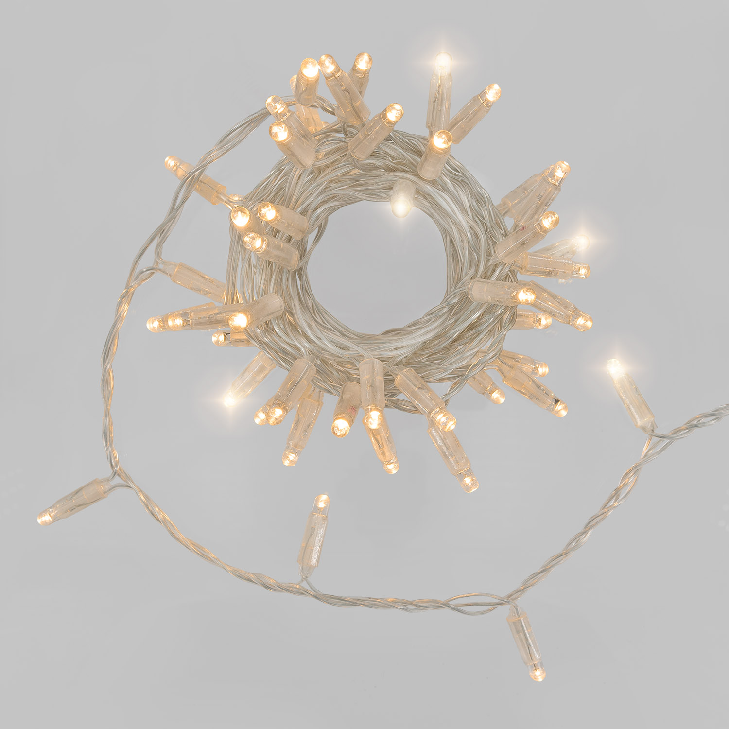 Guirlande Connect ProLine 36V, 5 m, 50 maxiled blanc chaud soft, câble transparent 7