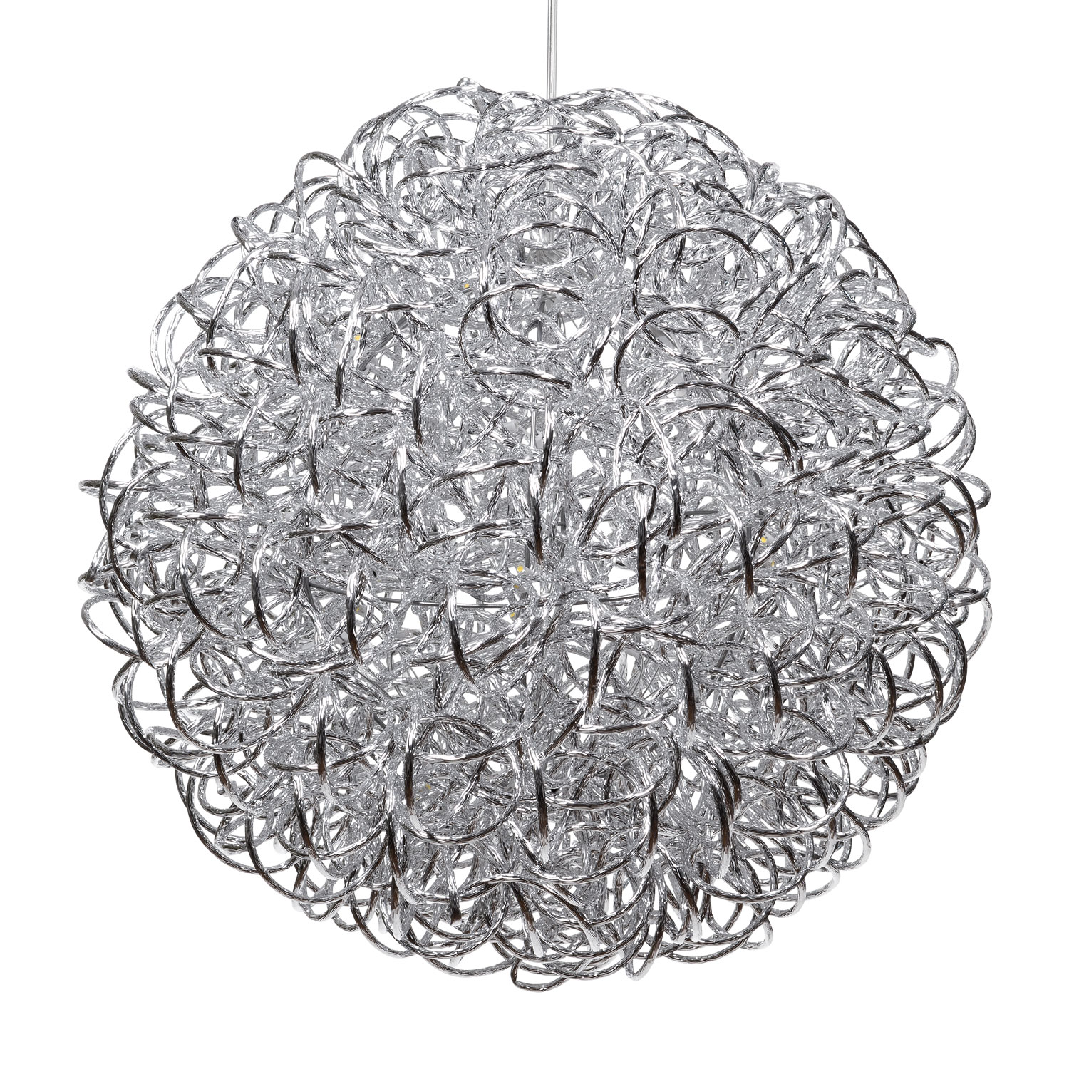 Silberne Leuchtkugel Ø 50 cm, 200 LEDs warmweiß 3 Silberne Leuchtkugel Ø 50 cm, 200 LEDs warmweiß 3