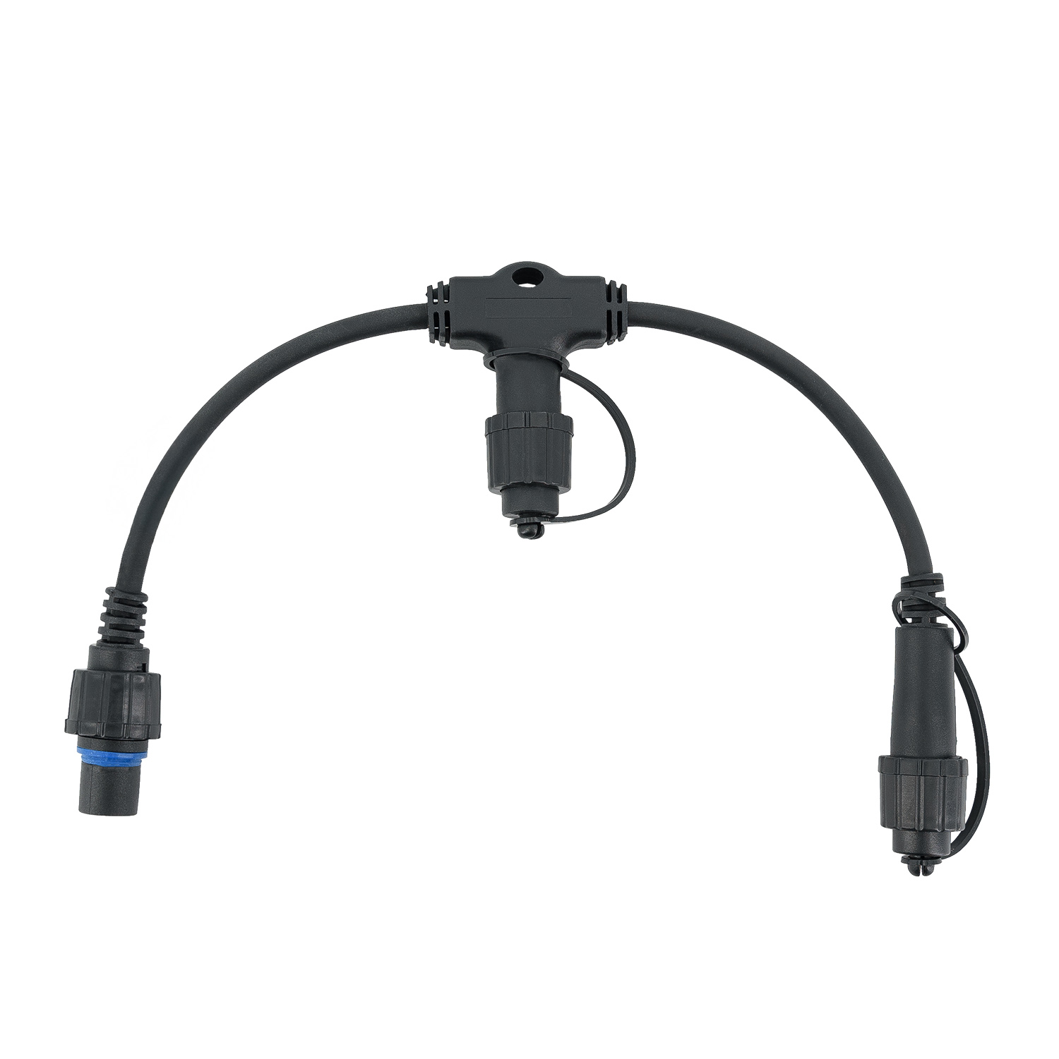 Multiconector PML, 2 salidas, 0,4 m, cable negro, IP67