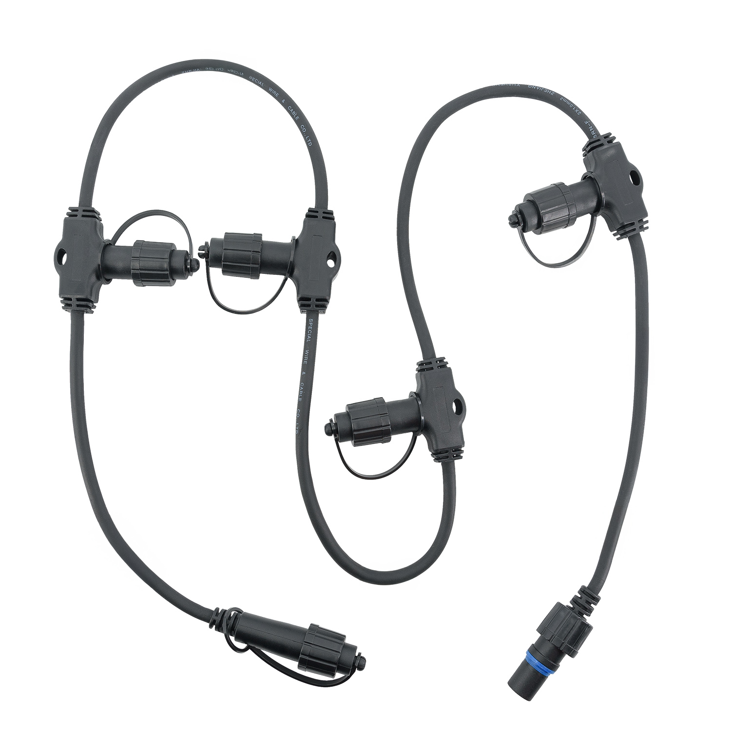 Multiconnettore PML, 5 uscite, 1,34 m, interspazio 30 cm, cavo nero, IP67