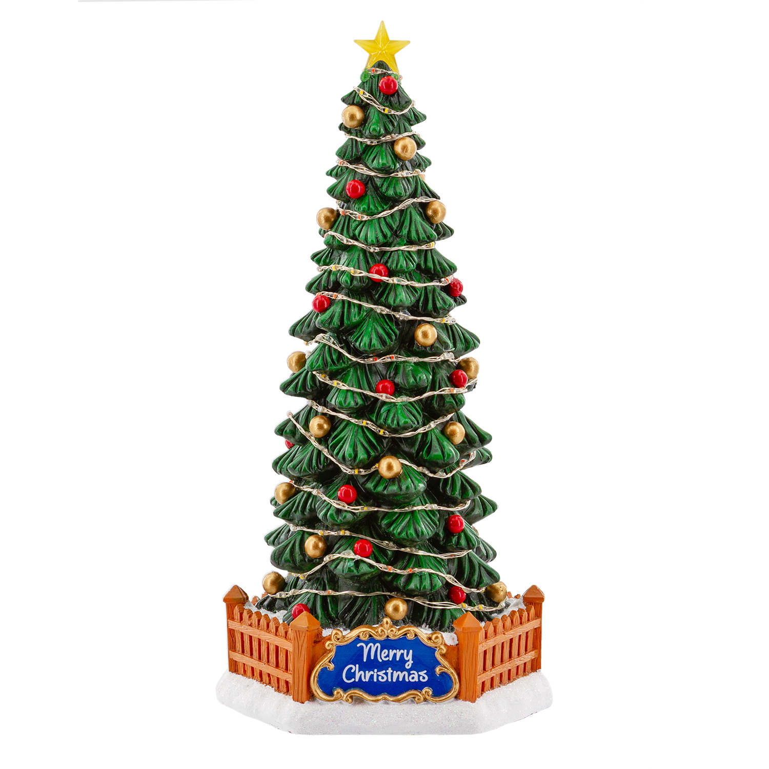Villaggio di Natale, Albero Natale Microled, h 30 cm, musiche natalizie 2